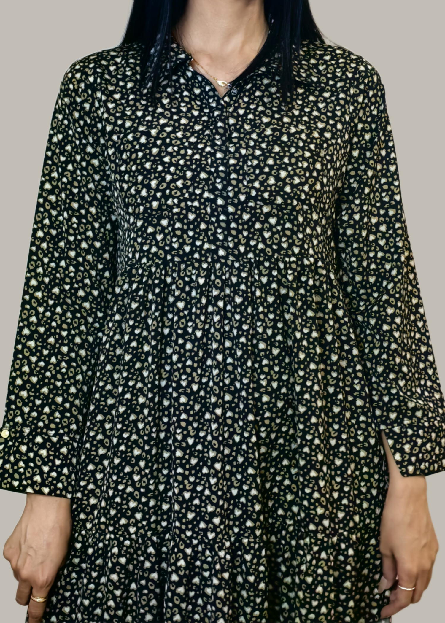 georgette Maxi in Black, ebony