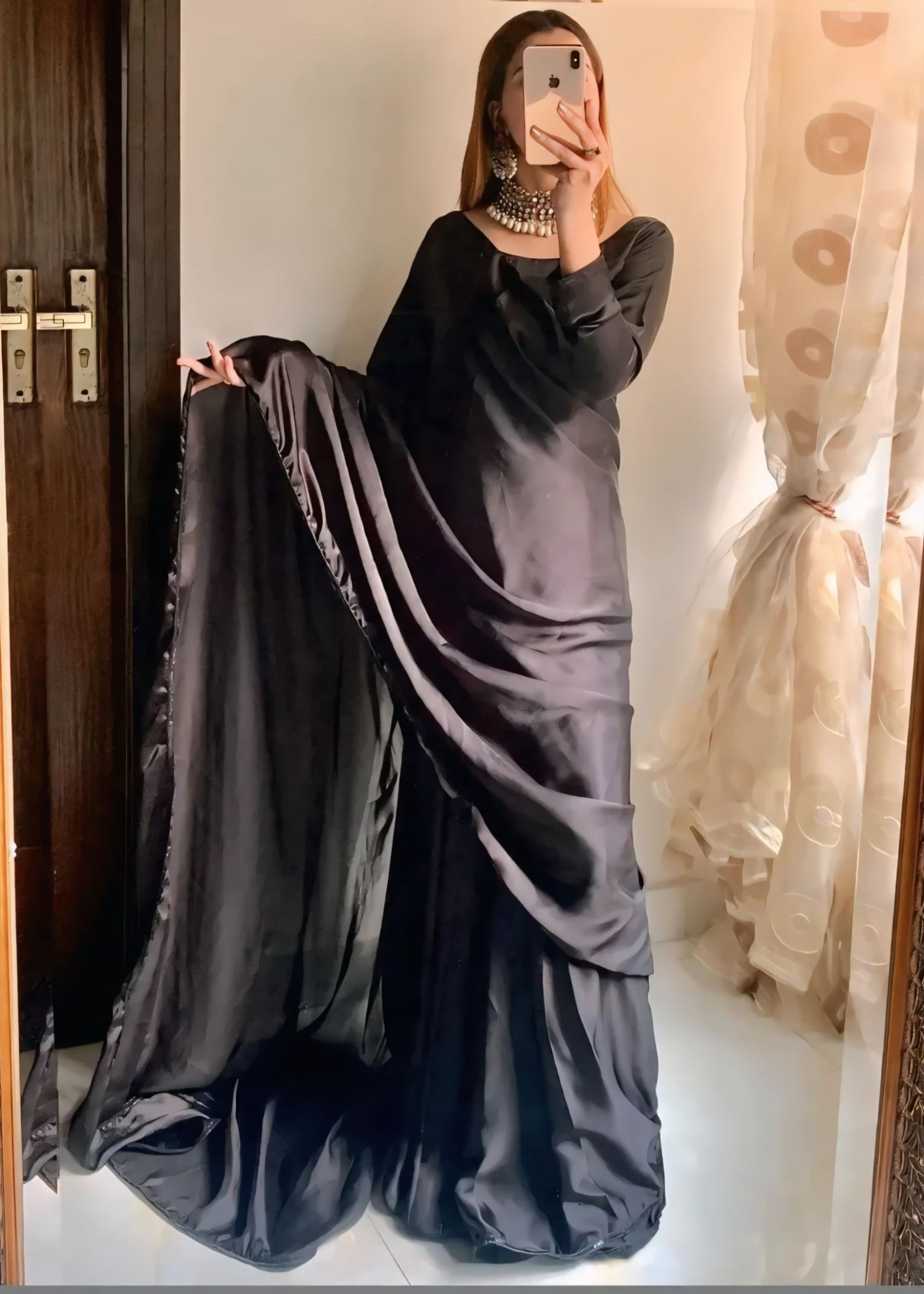 silk Saree in Black
