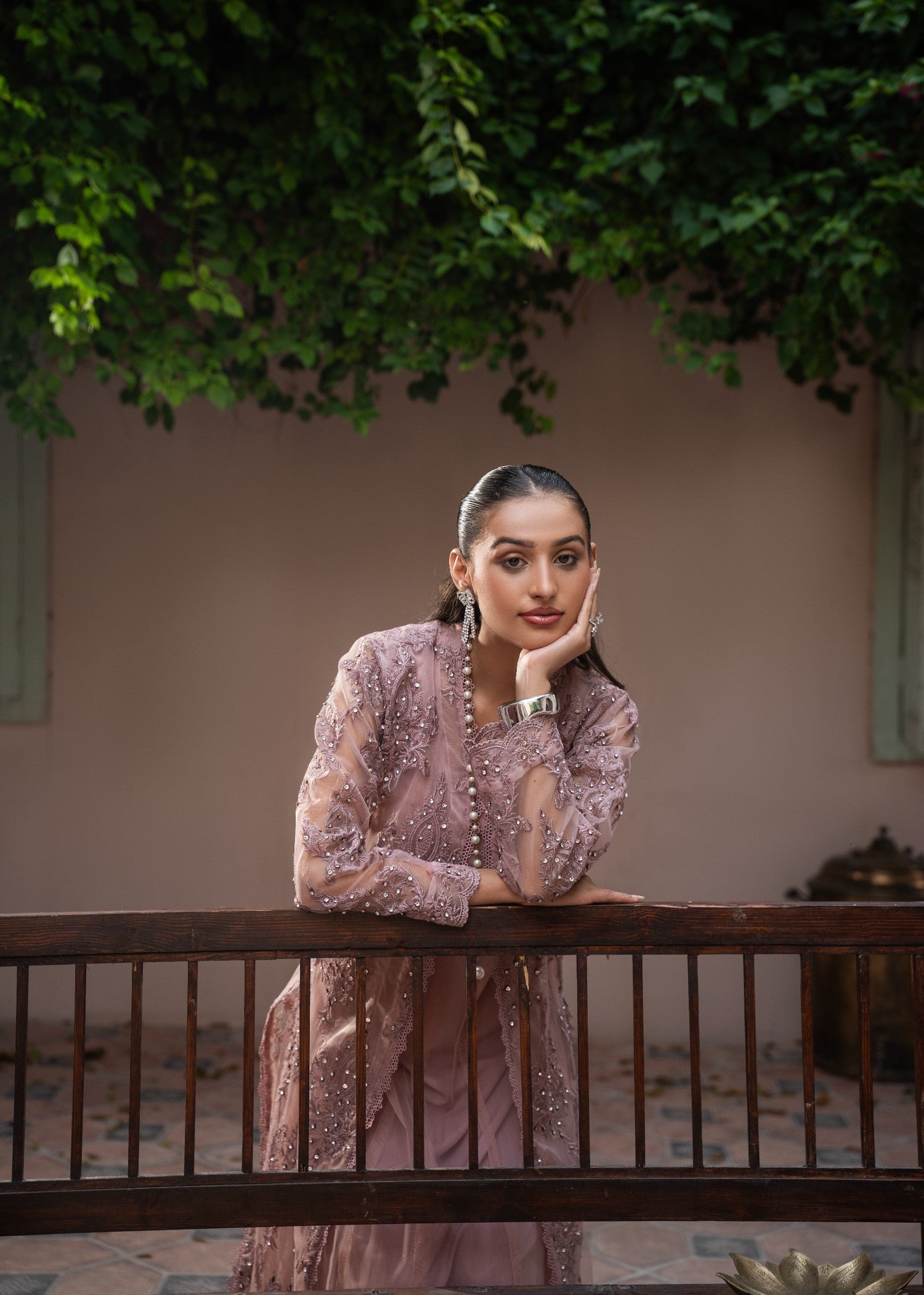 net Gown in Lilac