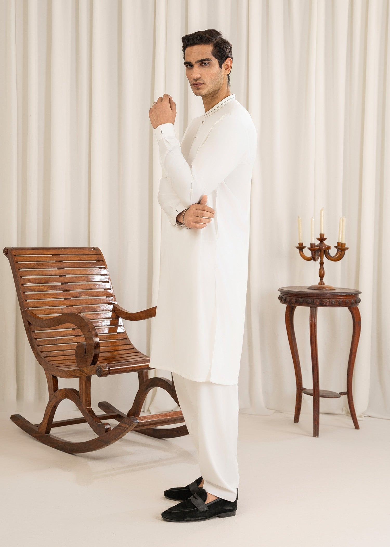 wash & wear Shalwar Kameez in White