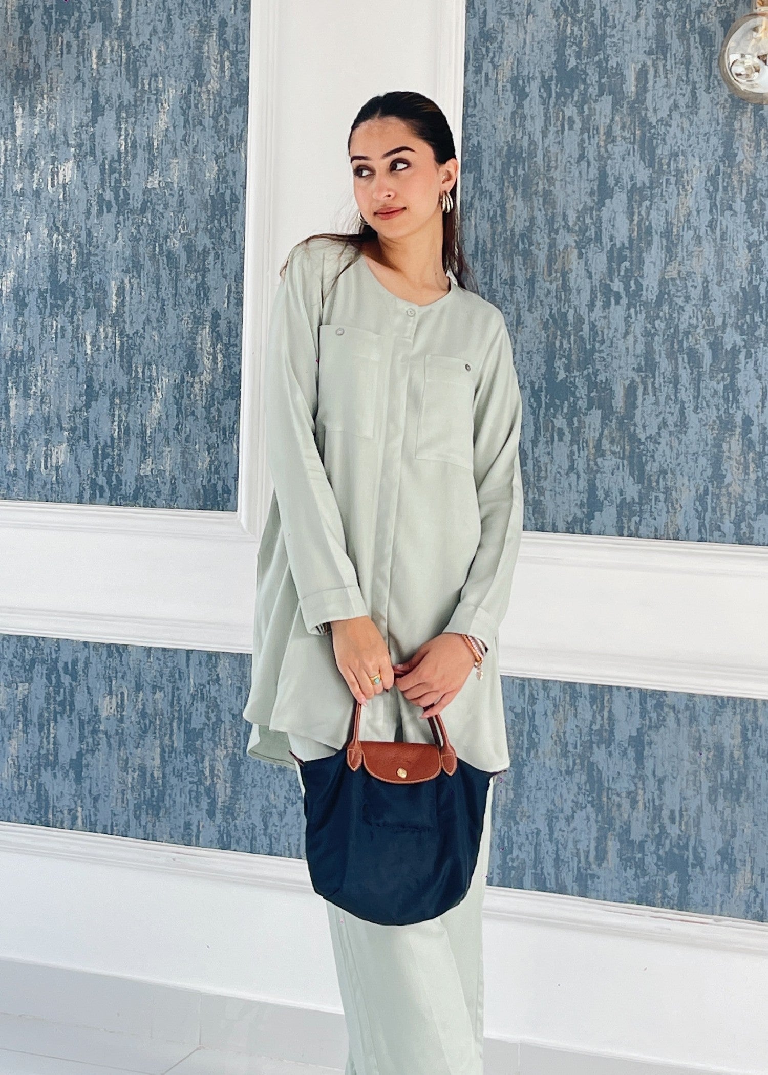 poly modal Co ord Sets in Mint green