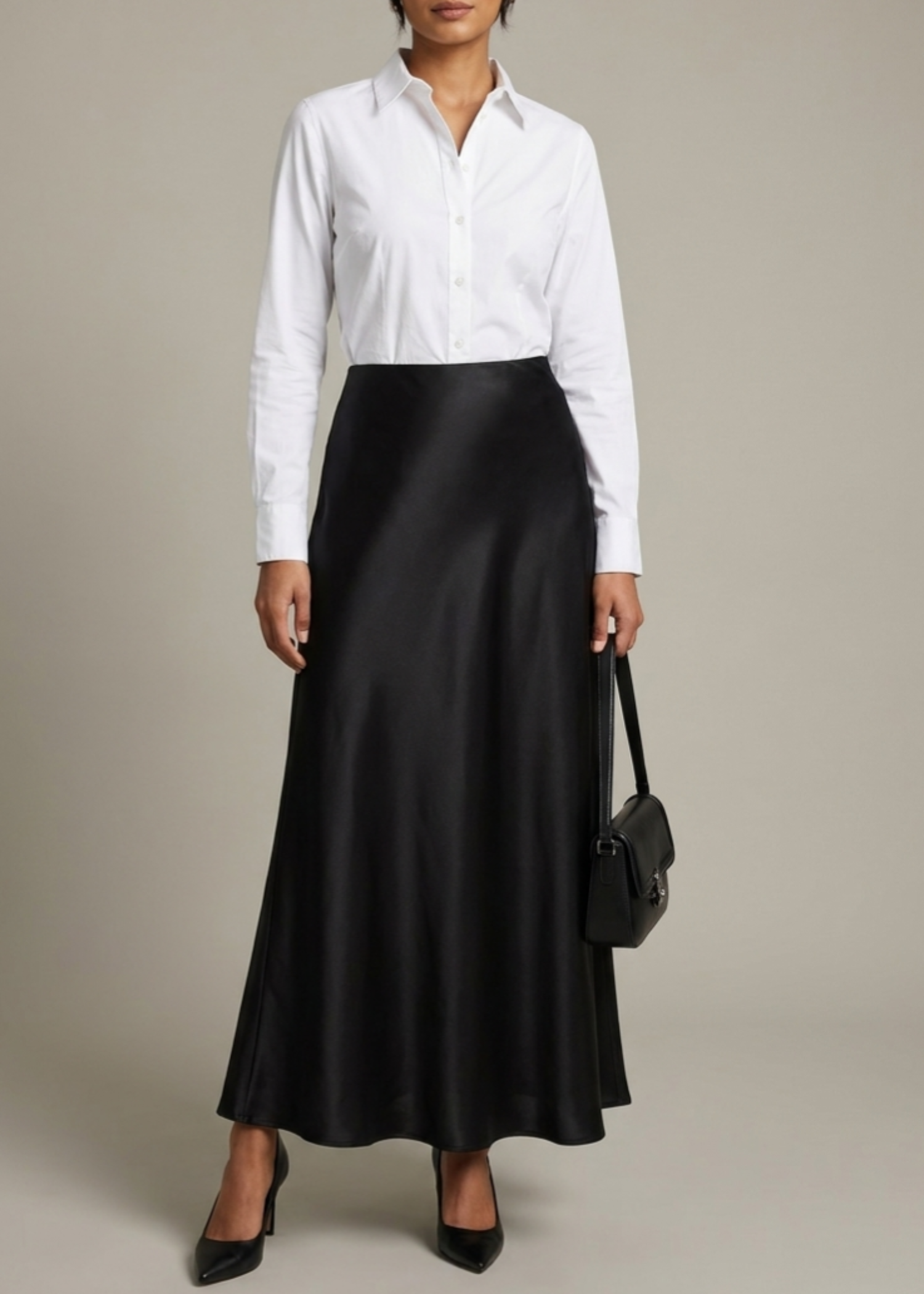 silk Skirt in Black