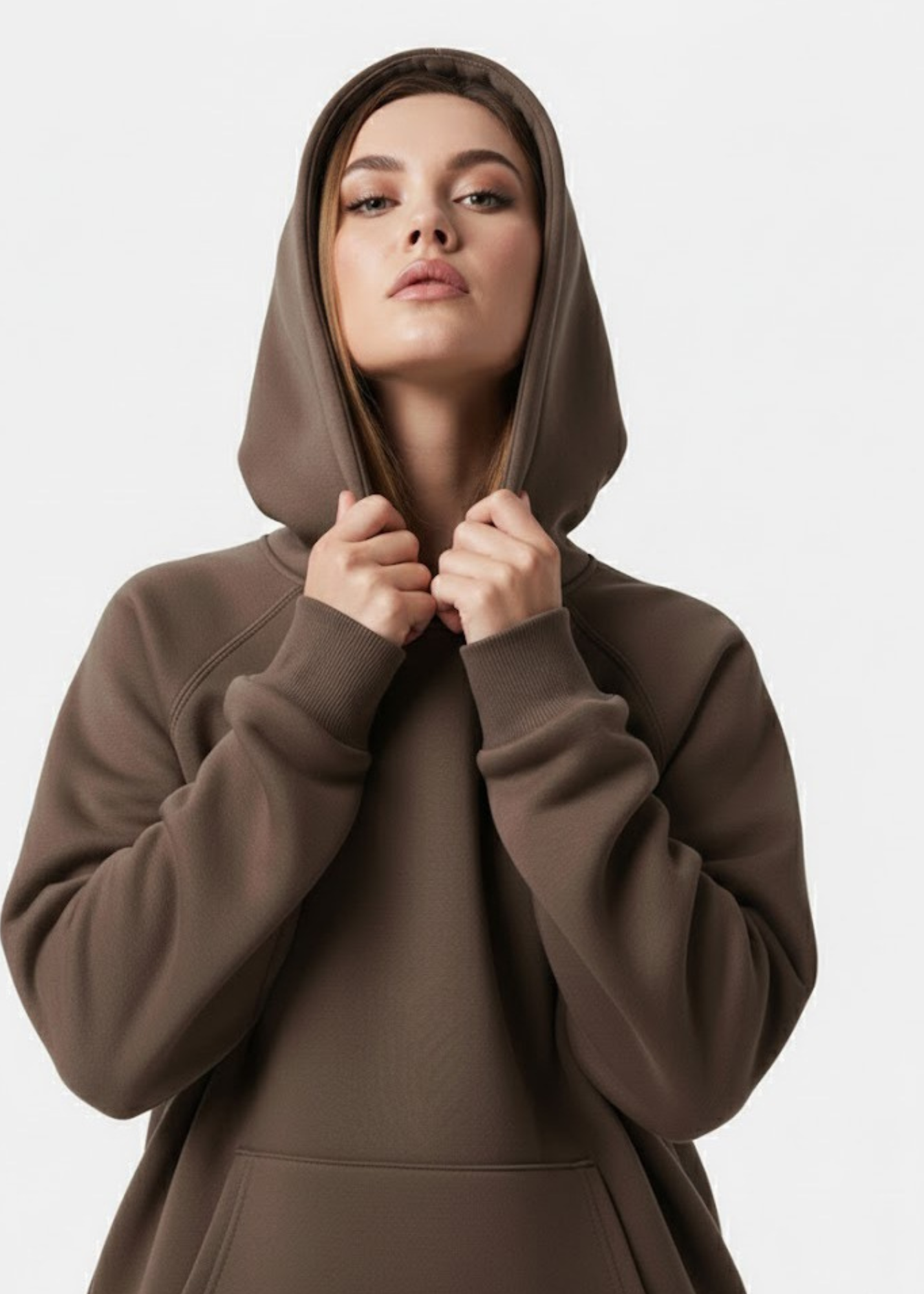 cotton Hoodie in Hazelwood brown