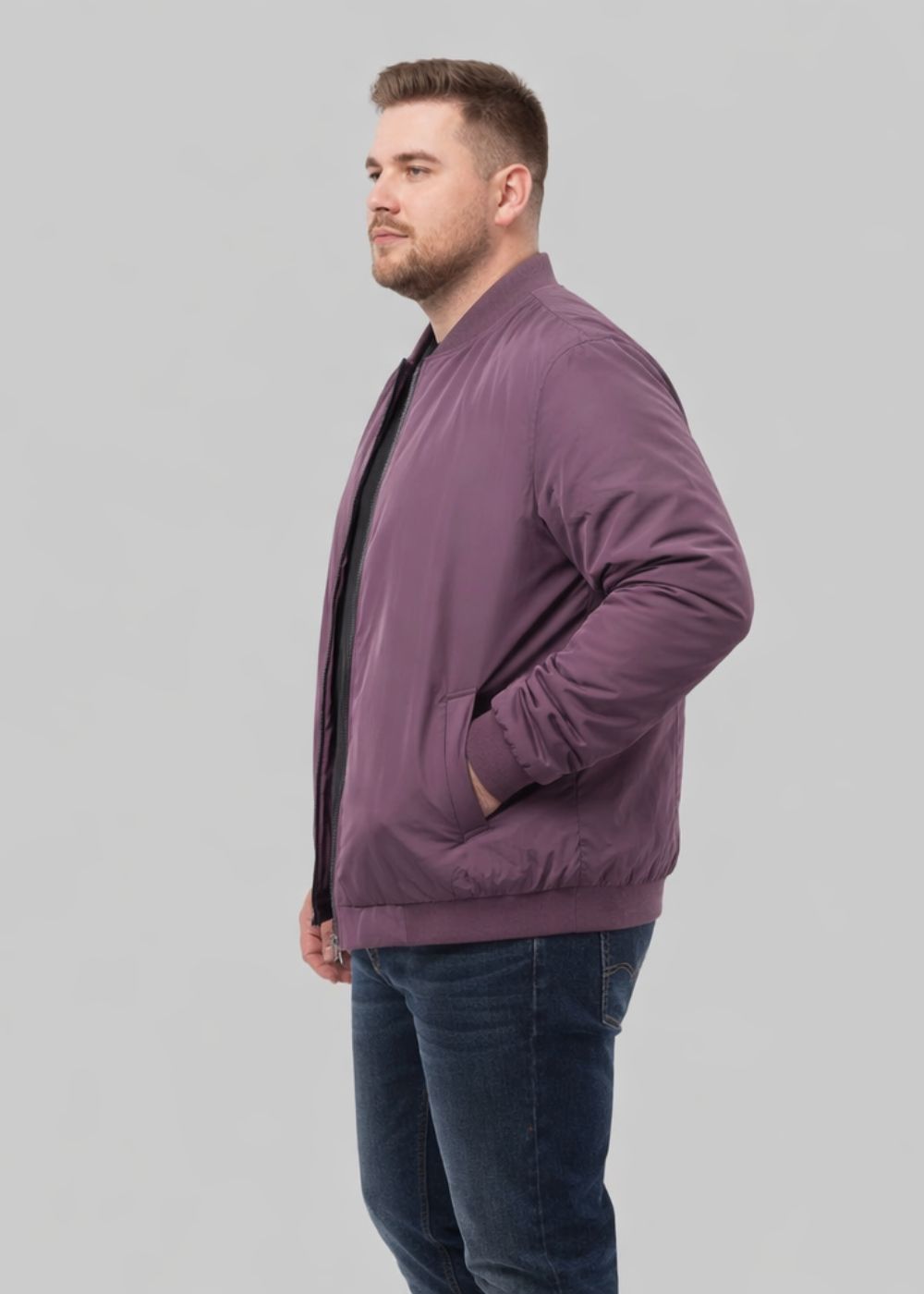polyester Jacket in Mauve