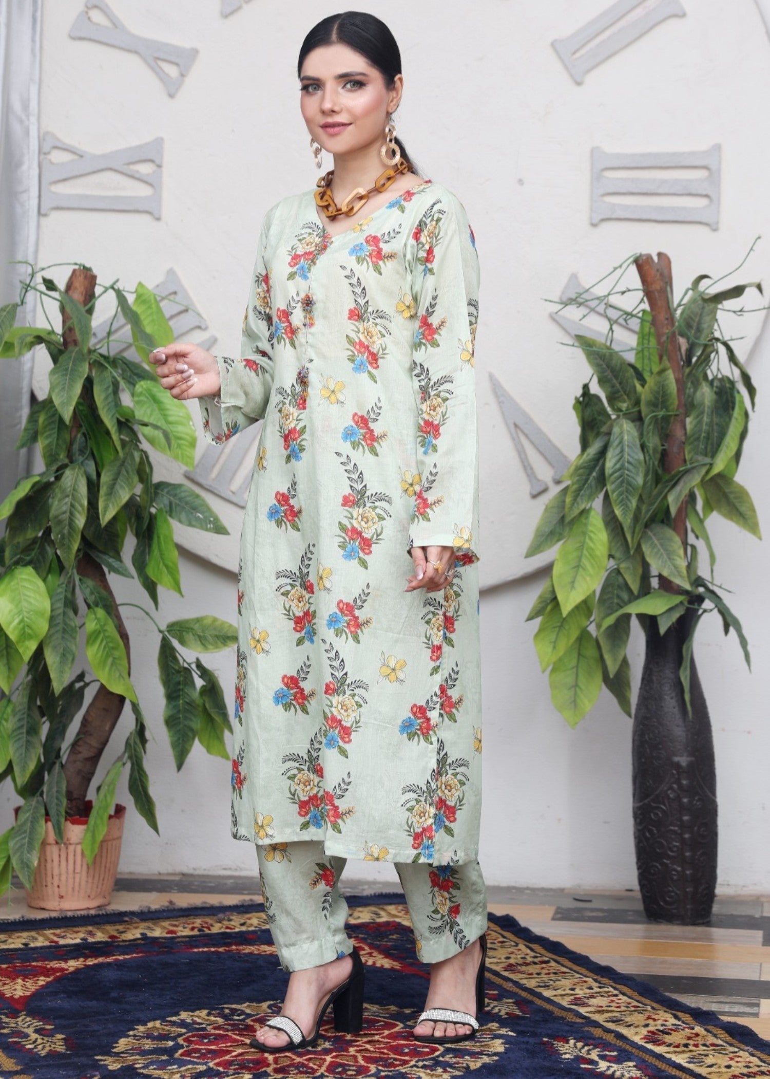 lawn Co Ord Sets in Tea green