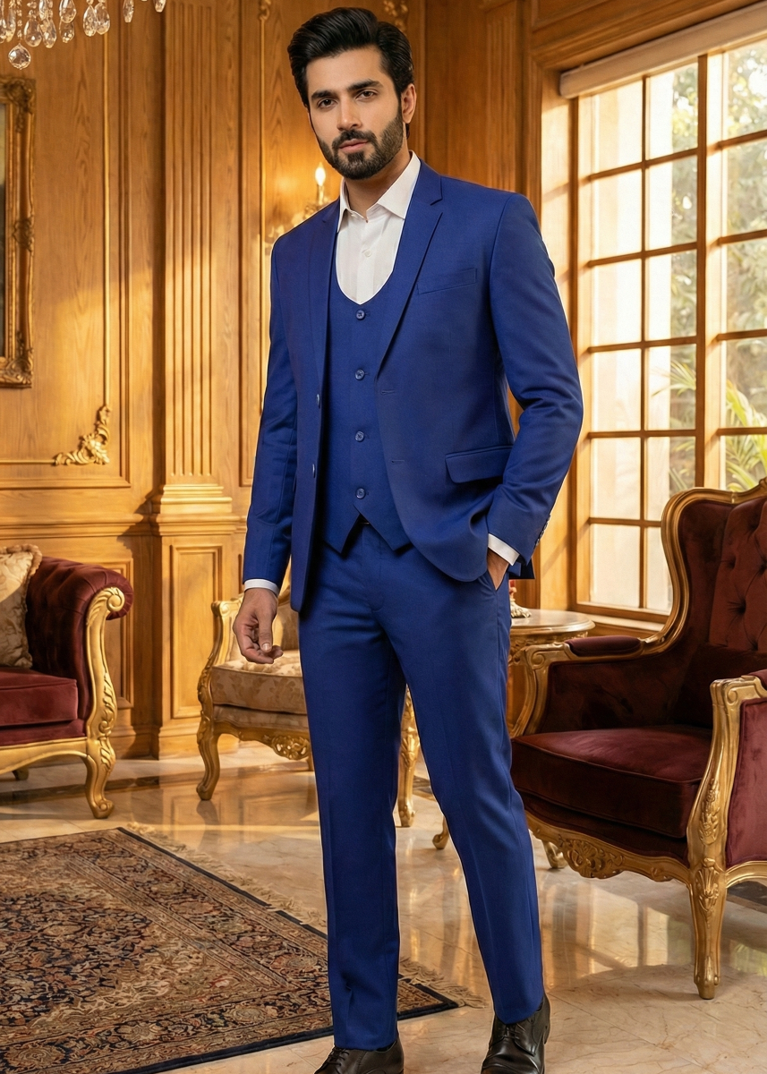 tropical Suits in Royal blue