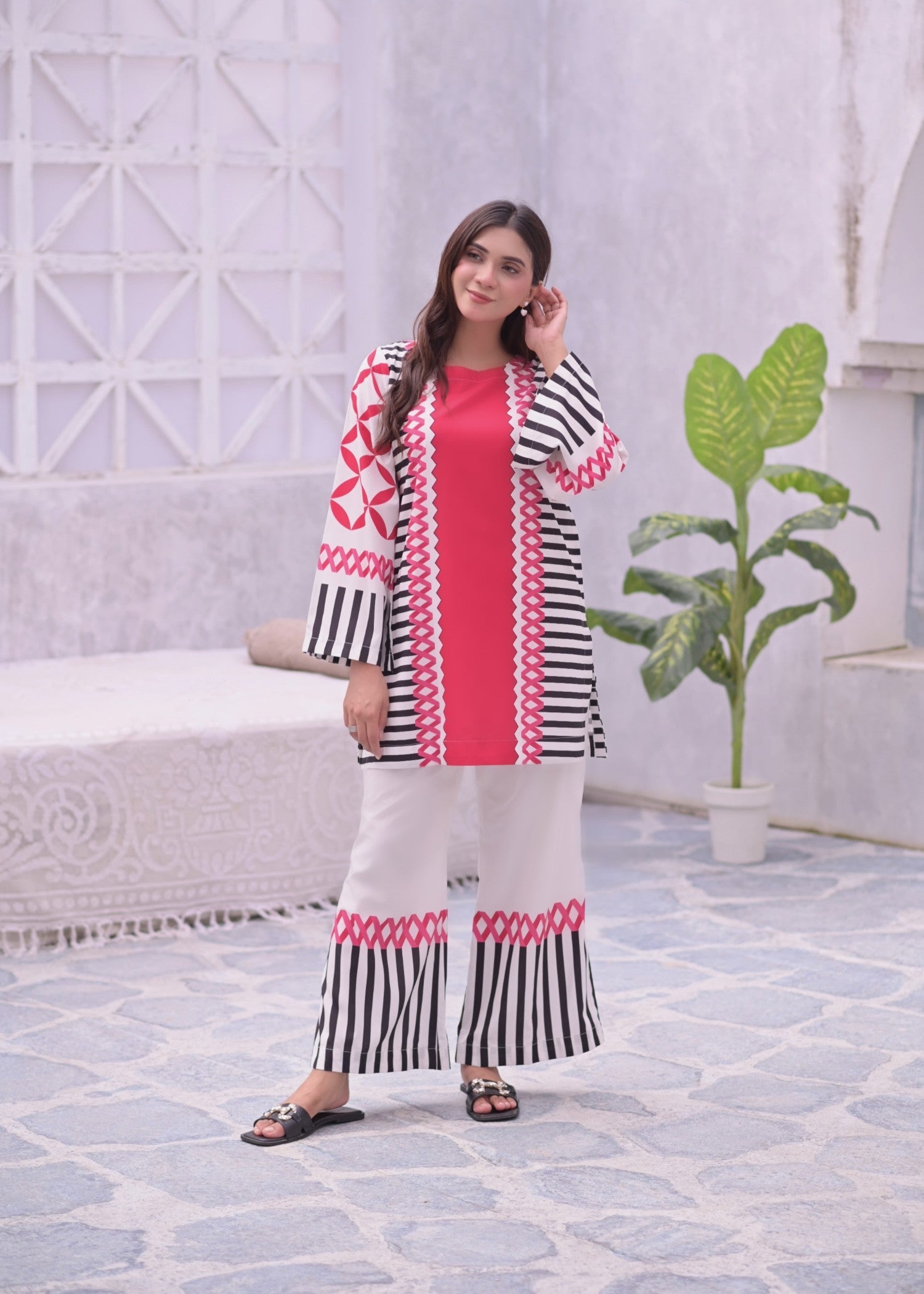 crepe Co Ord Sets in Red