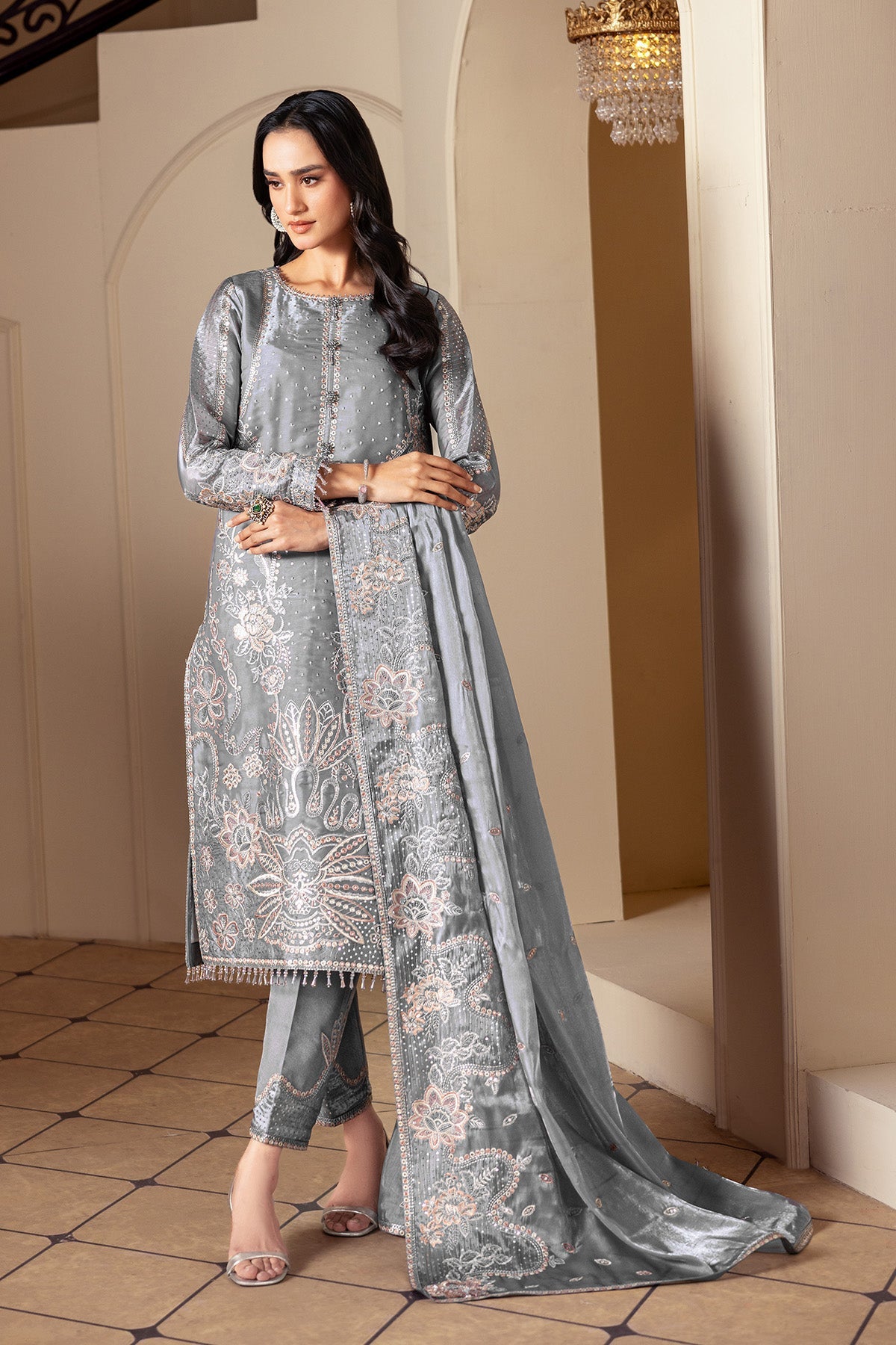Aaina Sheesha Silk Formals – AF-SS-2239-Kundan