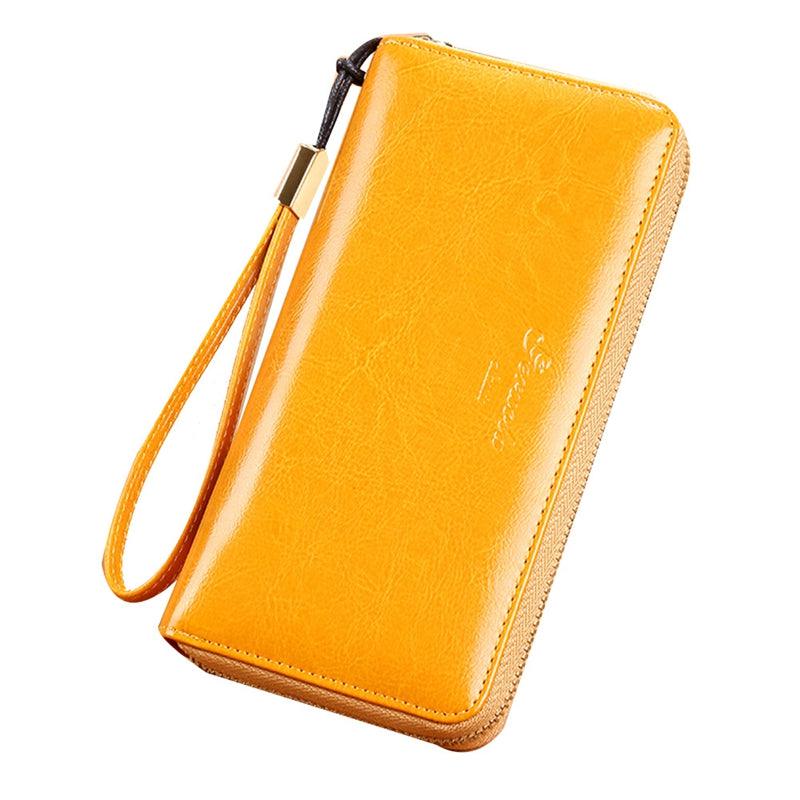 Women's Long Leather Large-capacity Zipper Wallet Clutch