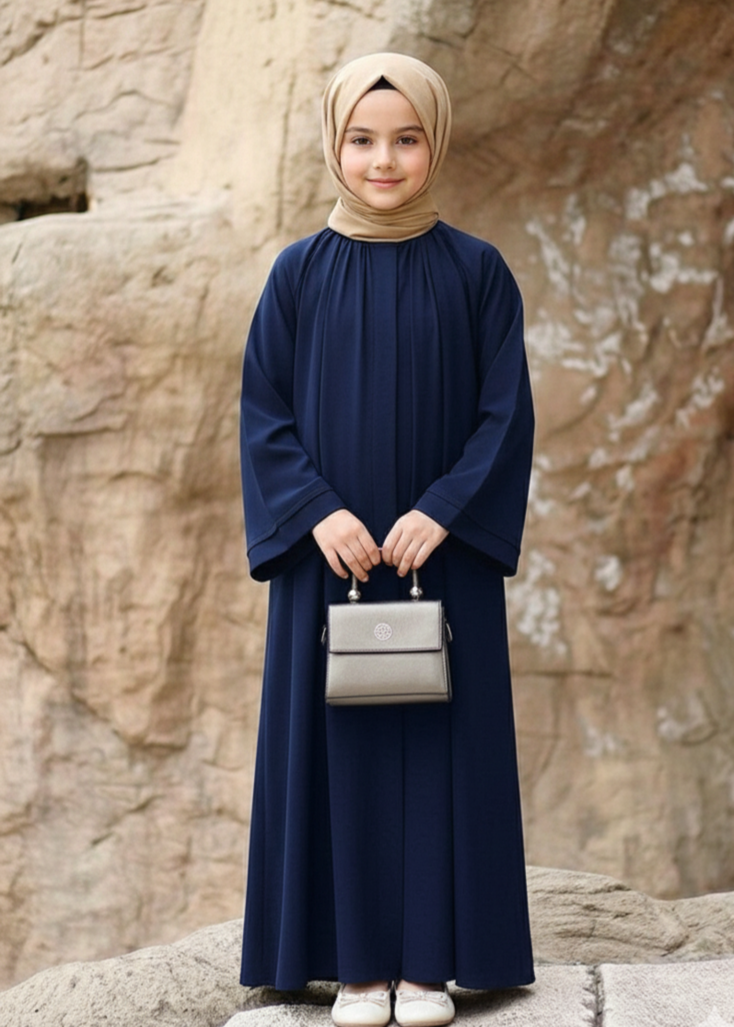 nidha Abaya in Yale blue