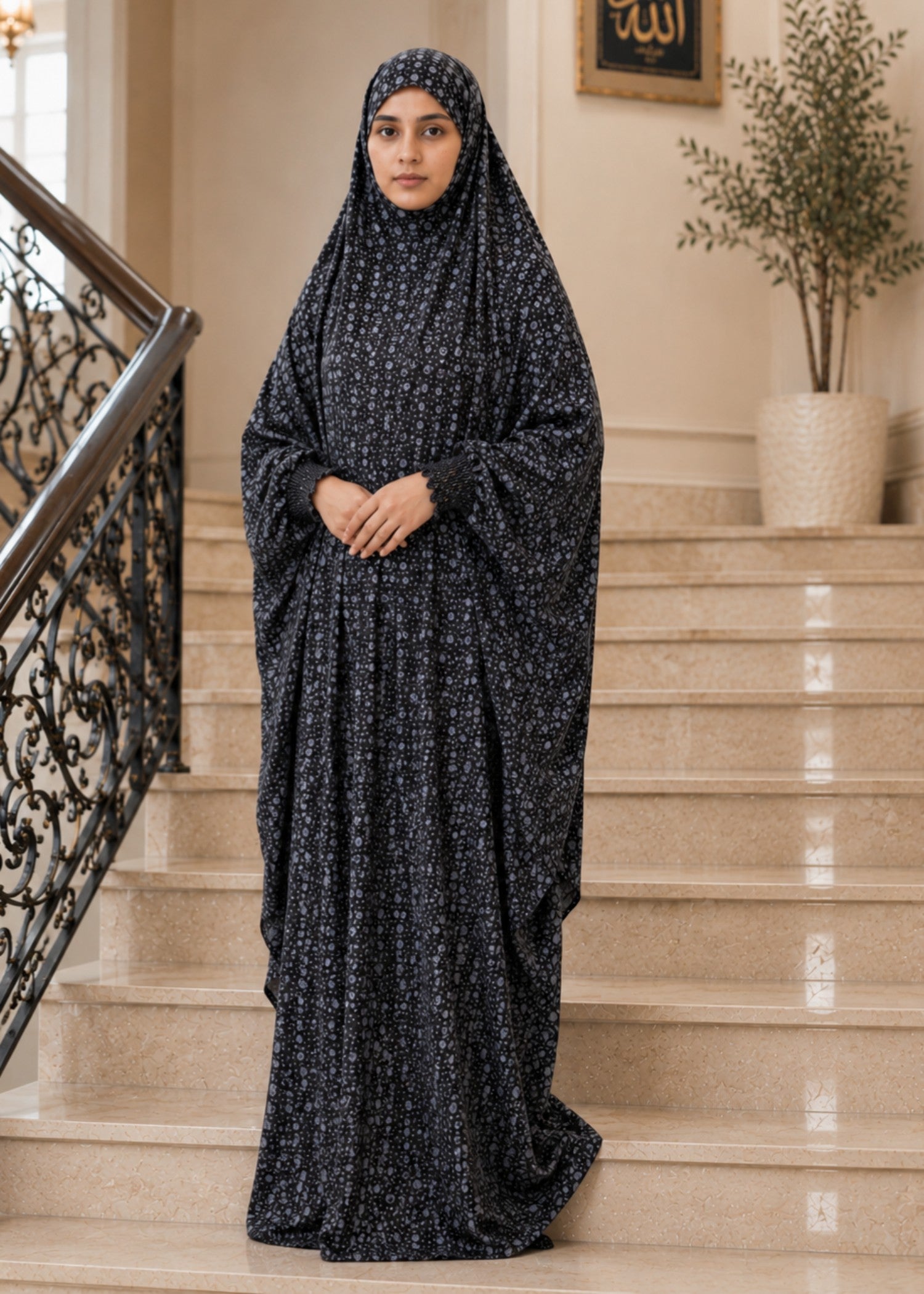 cotton Chaddar in Black olive