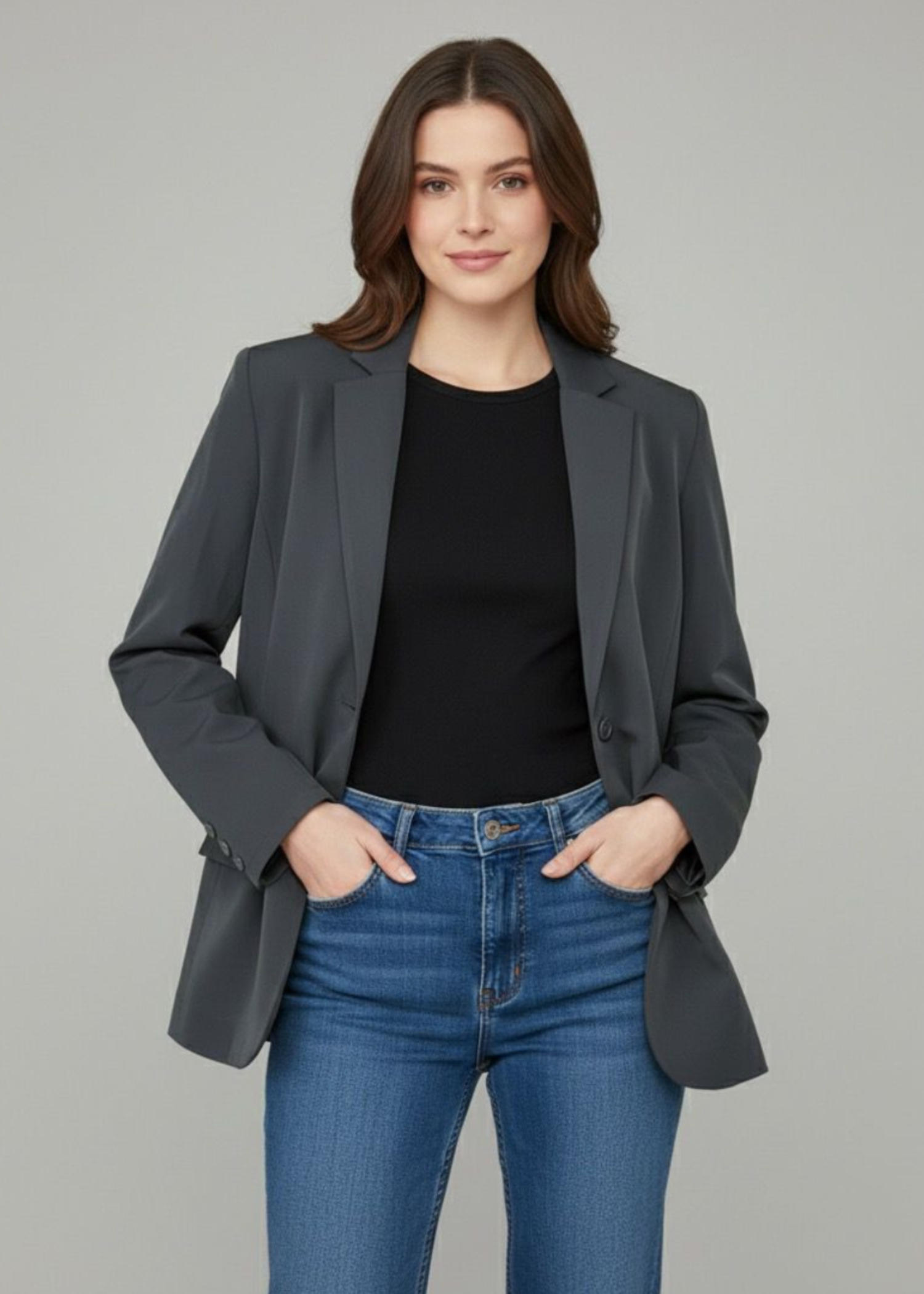 suiting Blazer in Dark grey