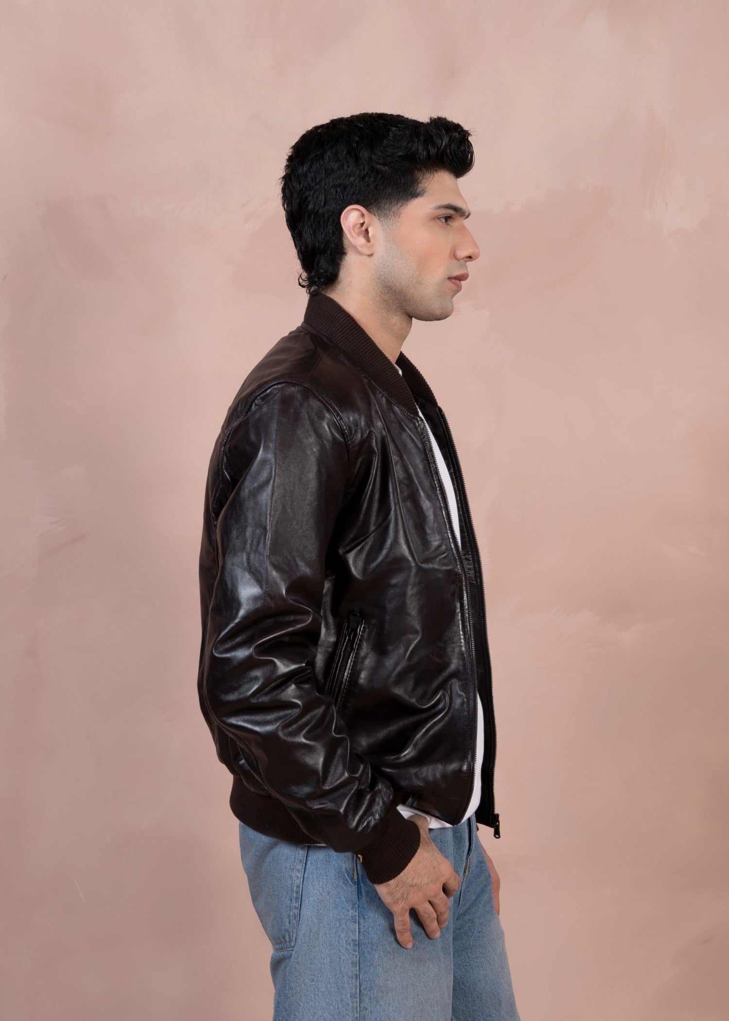 leather Jacket in Brown by Z.H.Leather
