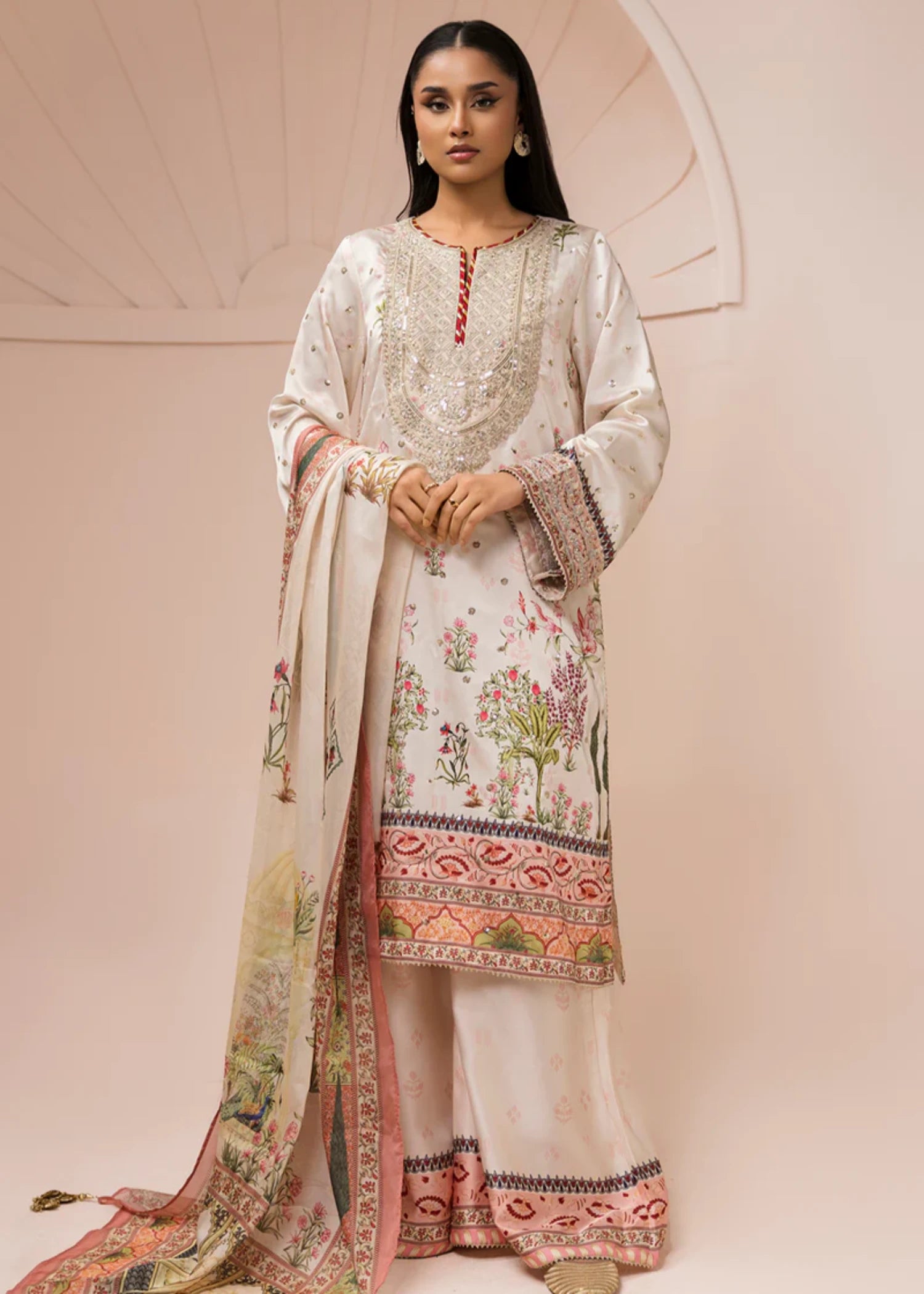 silk Unstitched in Beige