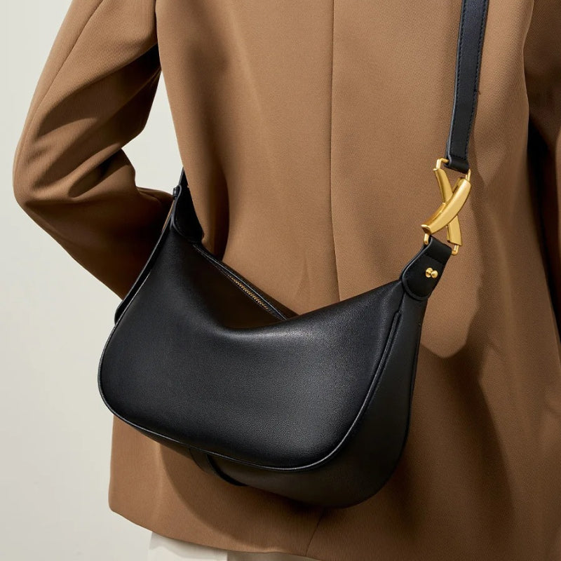 Luxury Soft Leather Dumpling Crossbody Bag