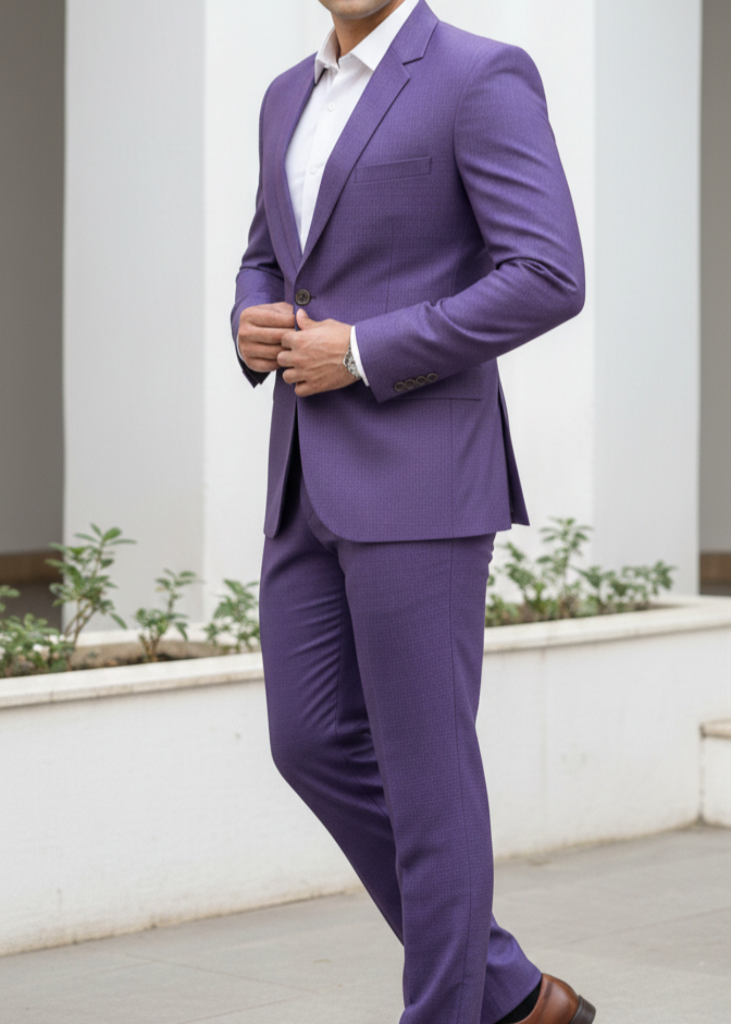 tropical Suits in Purple
