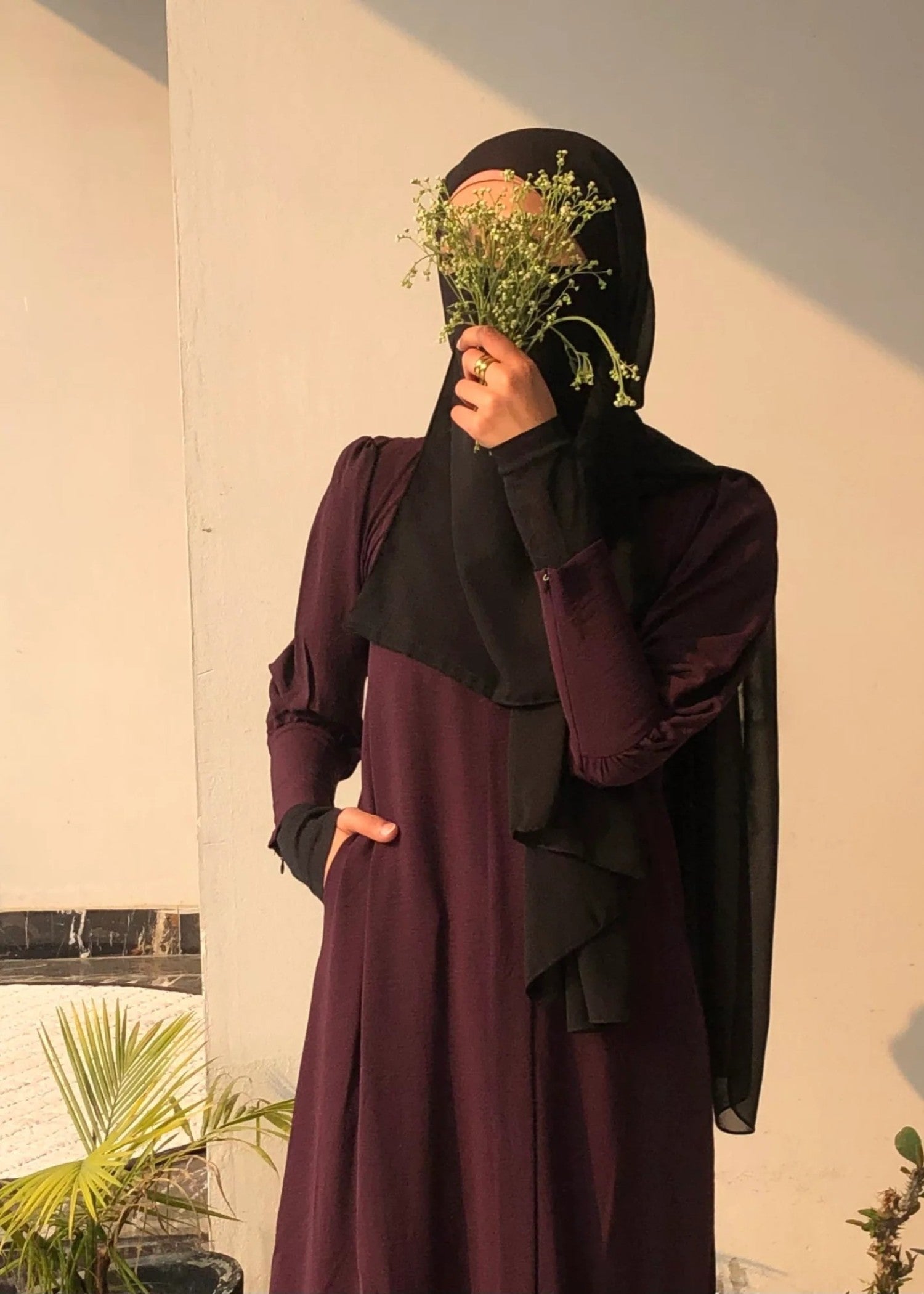 crepe Maxi in Purple