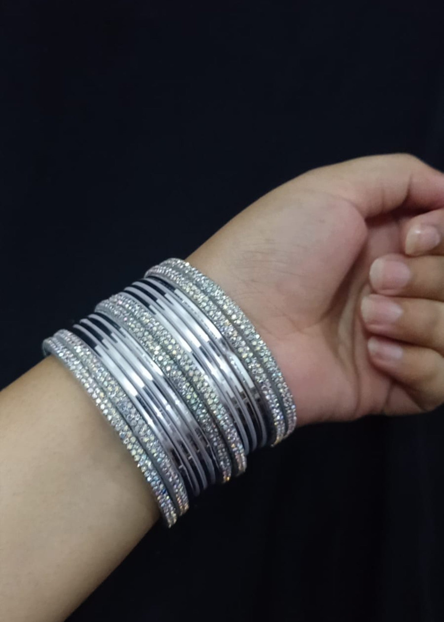 Bangles in Silver Color by - Trendy Women Bangles FNV6182