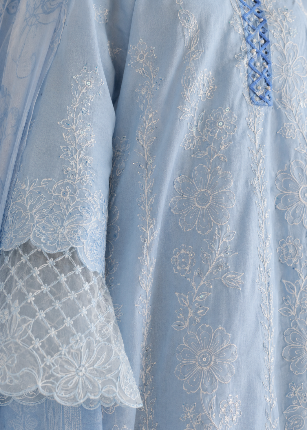 cotton Kurta Set in Sky blue, powder blue, ice blue