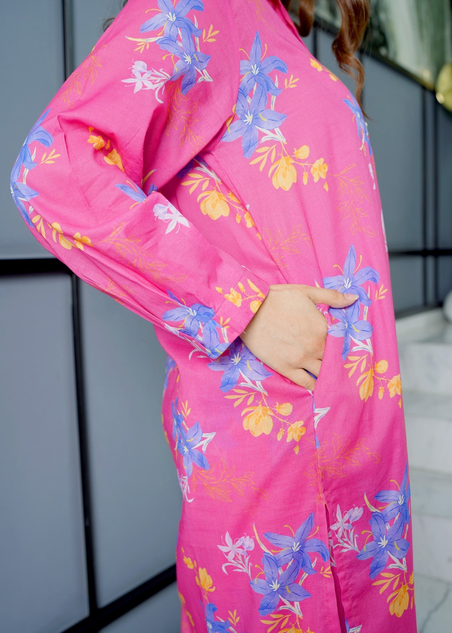 lawn Co Ord Sets in Fuchsia