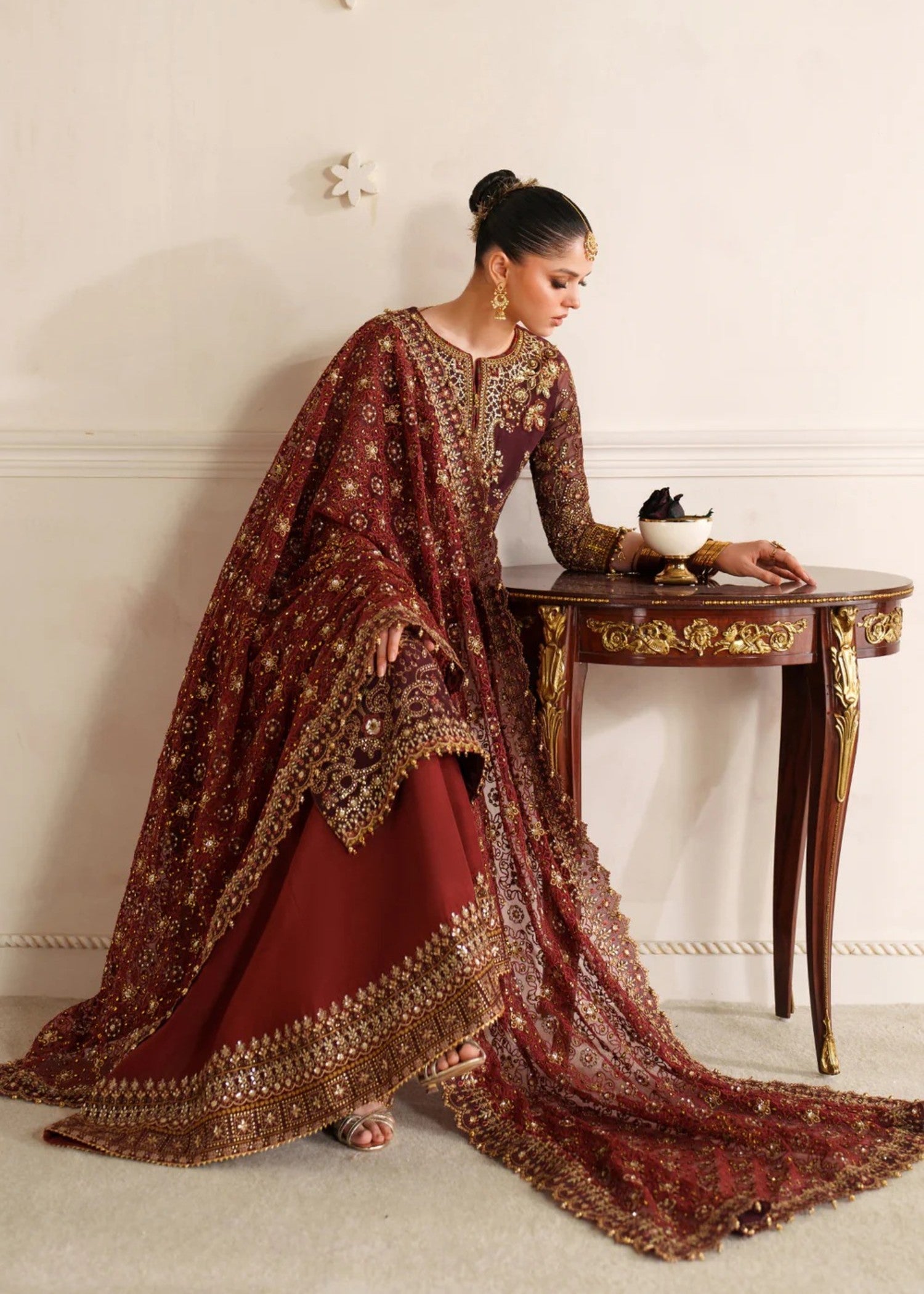 chiffon Sharara in Red