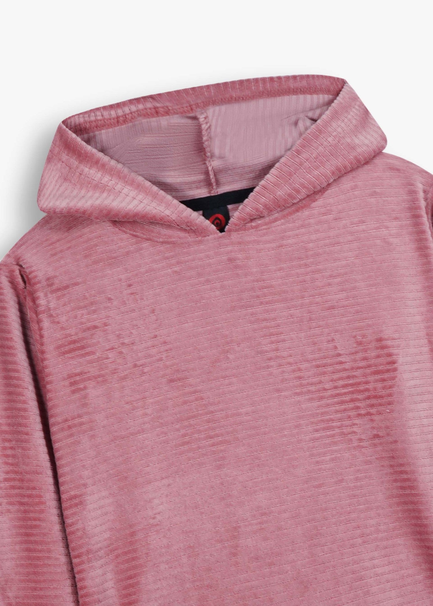 velvet Hoodie in Pink