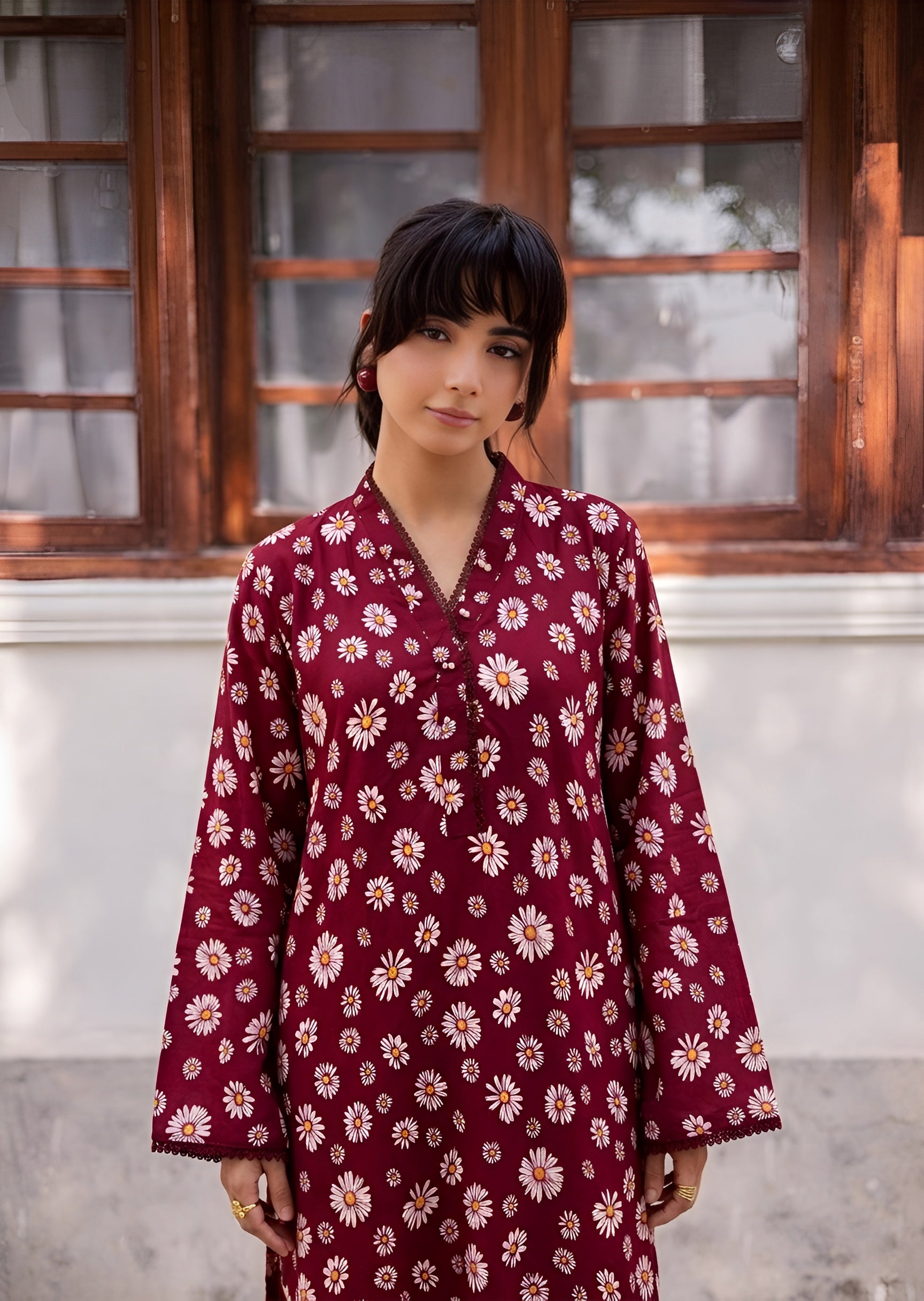 cambric Co Ord Sets in Plum
