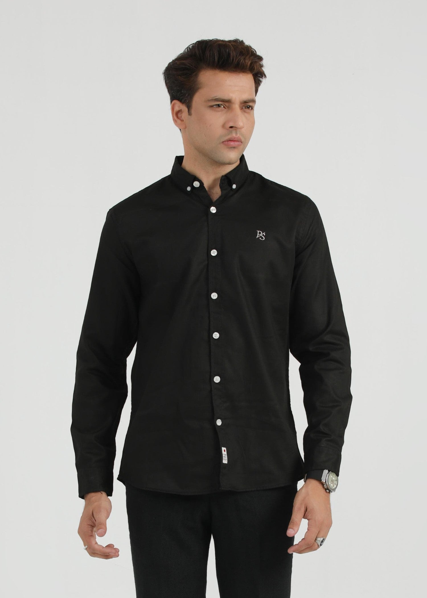 porque/pique Casual Shirt in Black