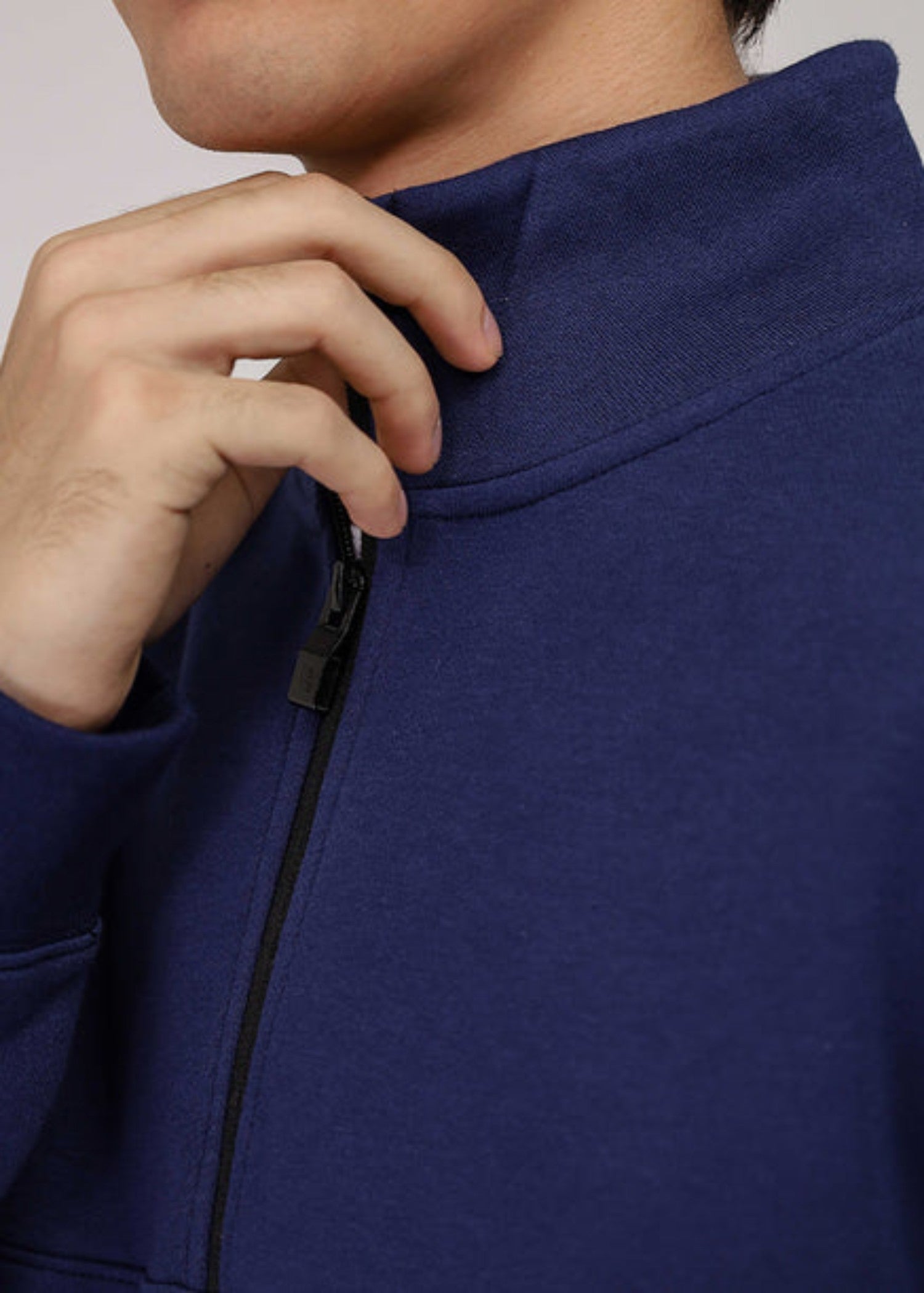 polycotton Jacket in Navy blue