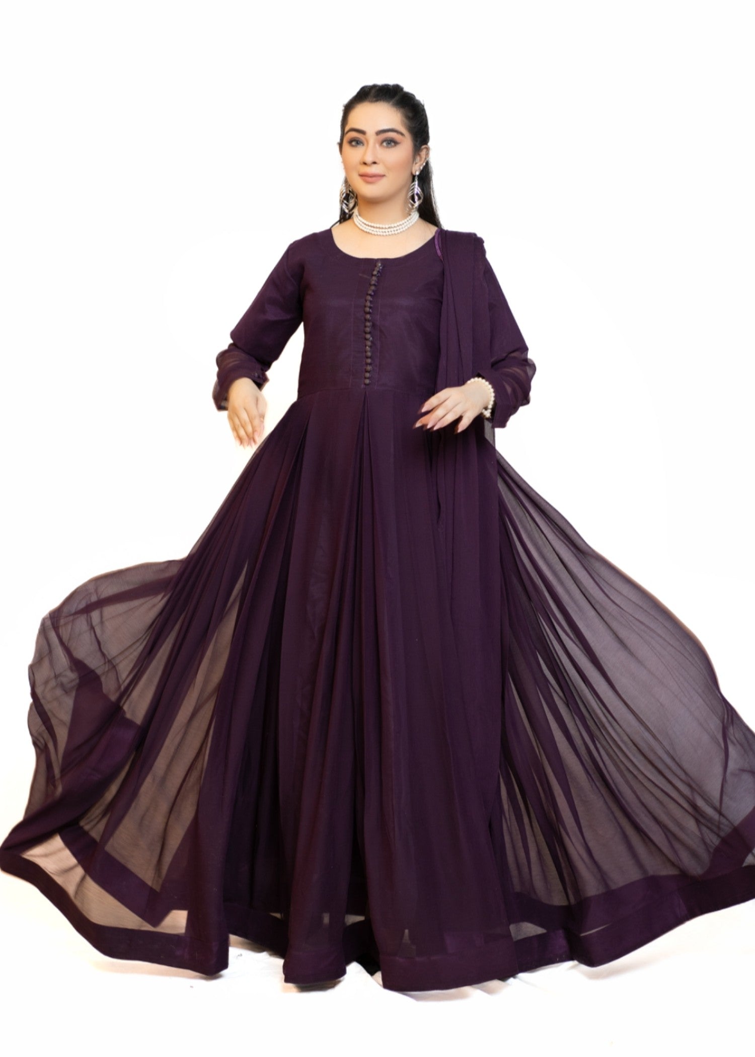 chiffon Maxi in Purple heart