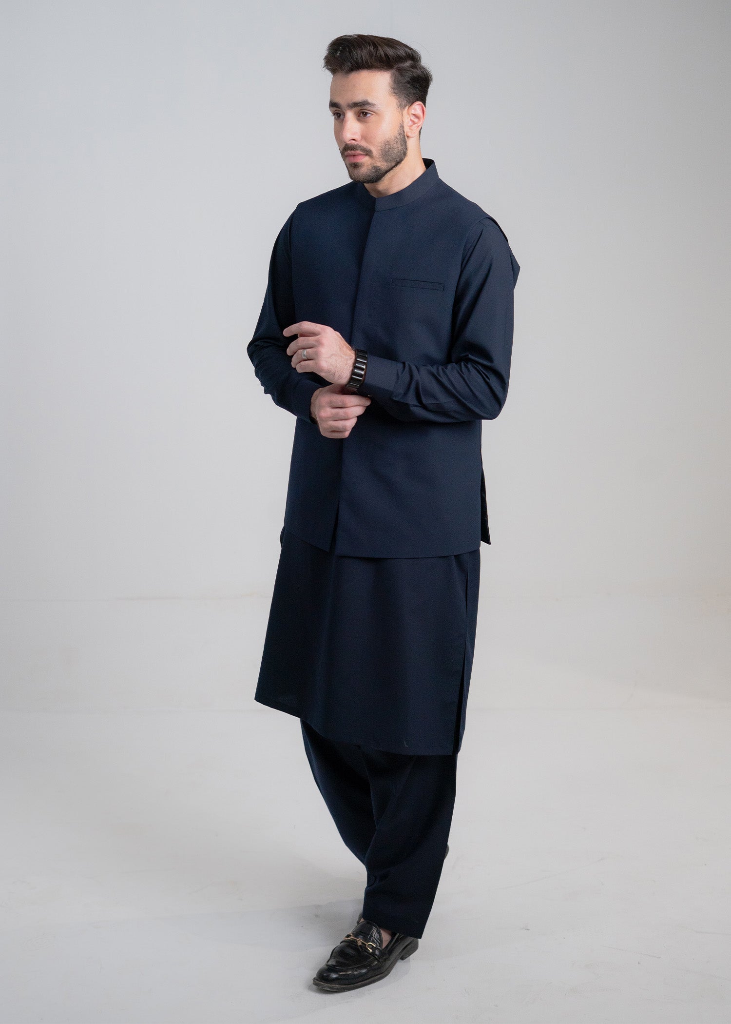 wash & wear Waistcoat in Navy blue
