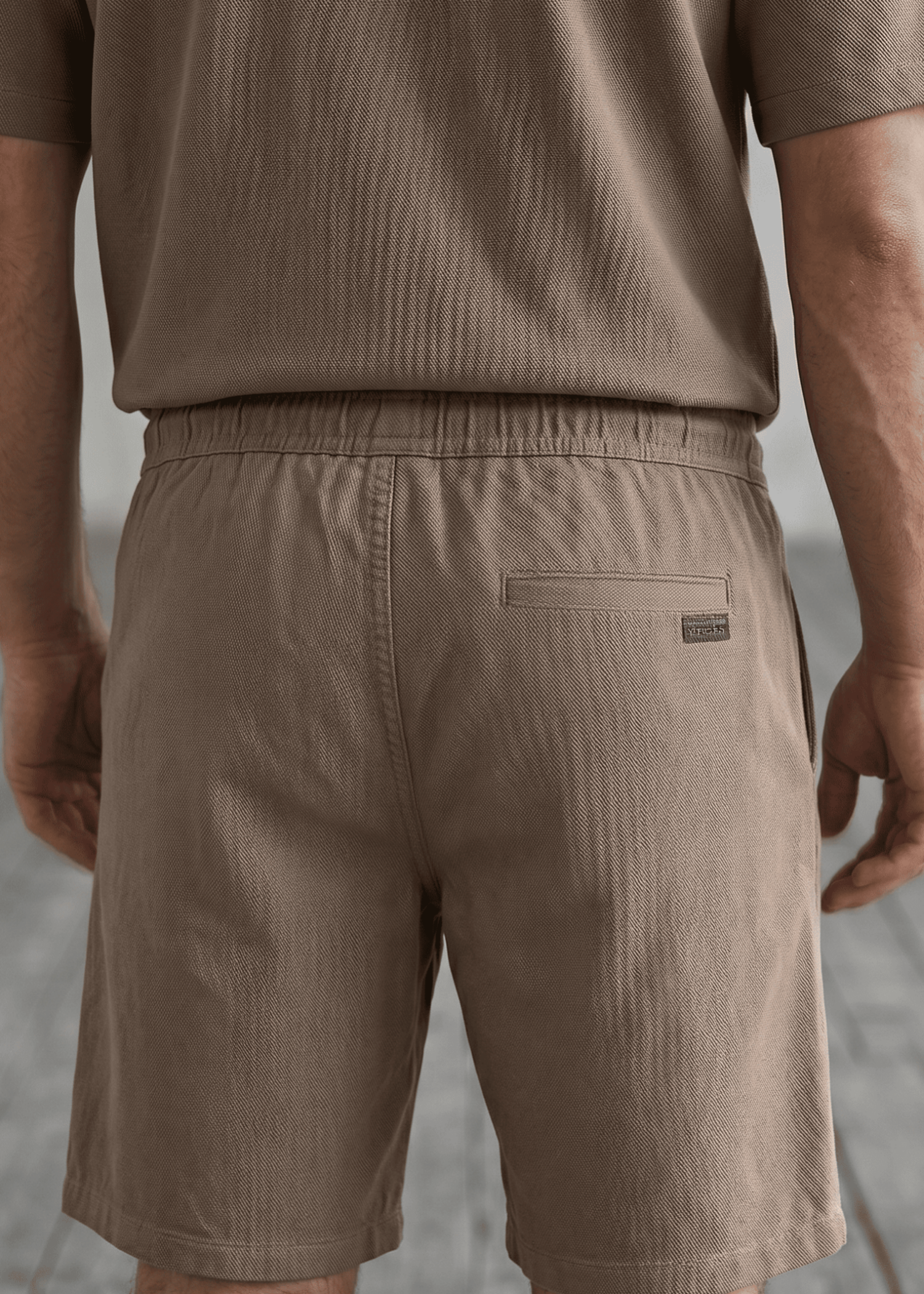 cotton Shorts in Coffee brown