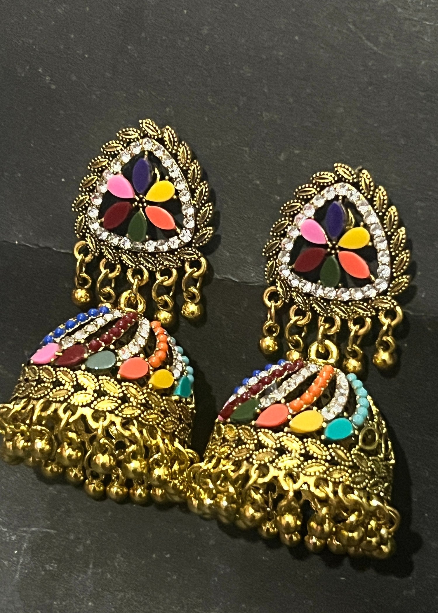 Earrings in Multi, goldenrod Color by - Trendy Women Earrings MVW2510