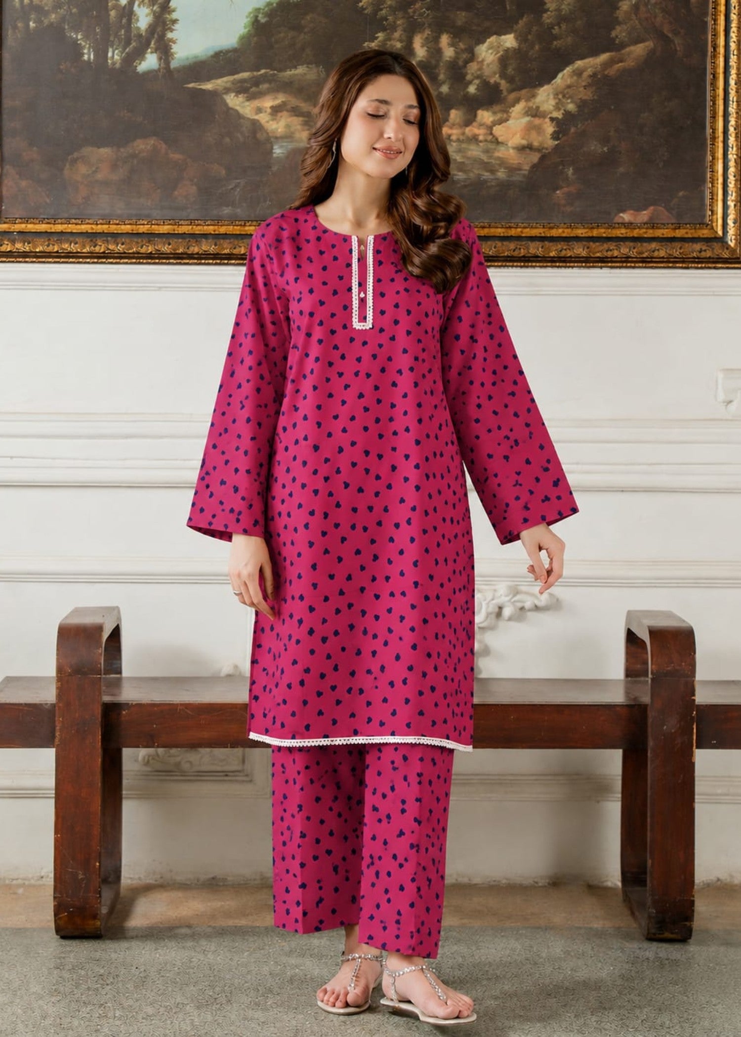 linen Co Ord Sets in Shocking pink