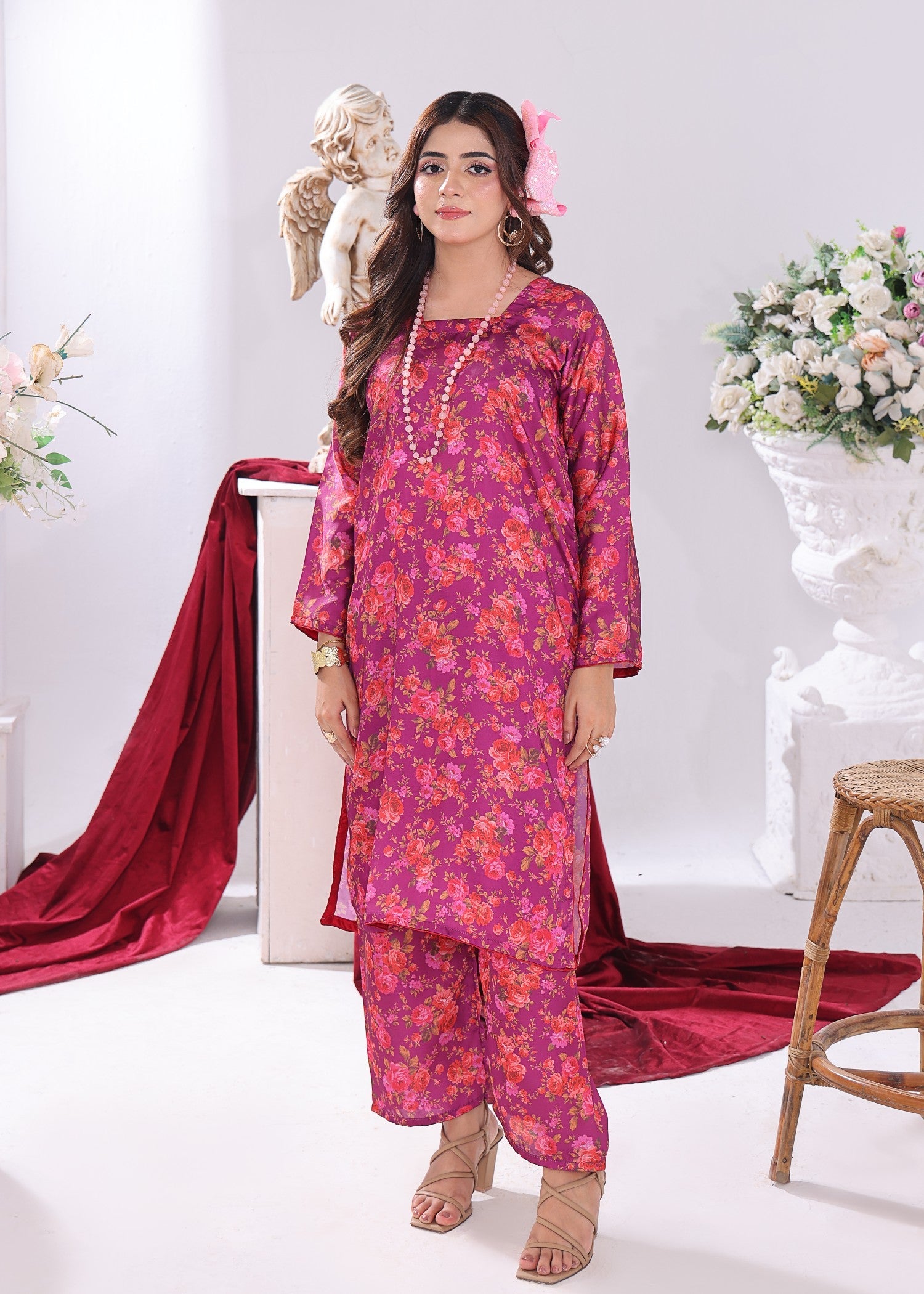 charmuse/shamooz Co Ord Sets in Cerise