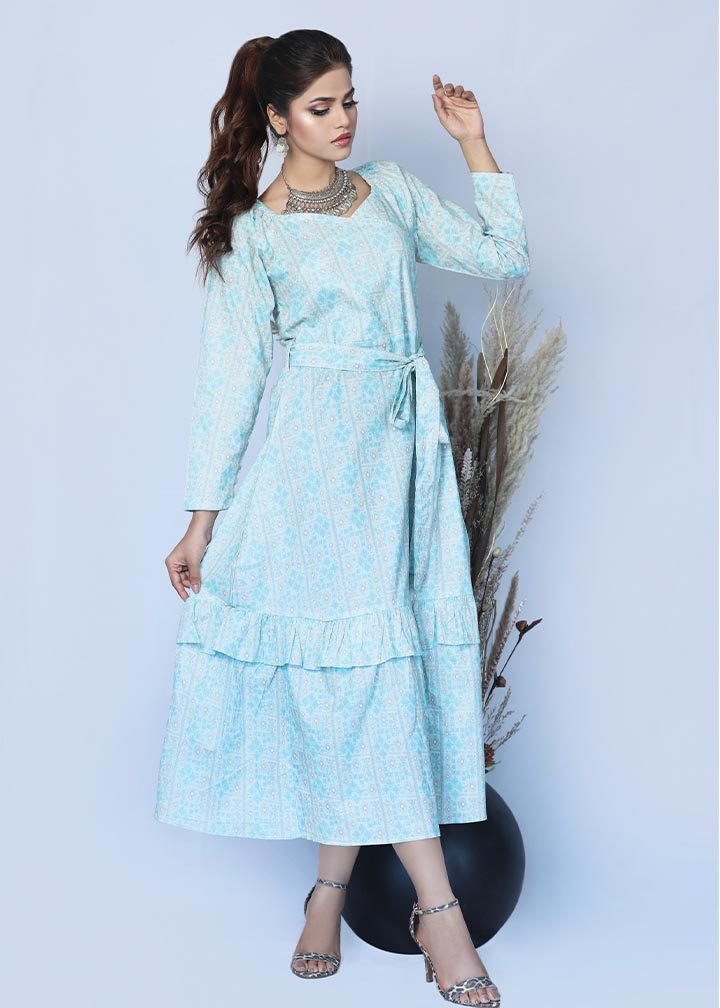 cotton Maxi in Ice blue
