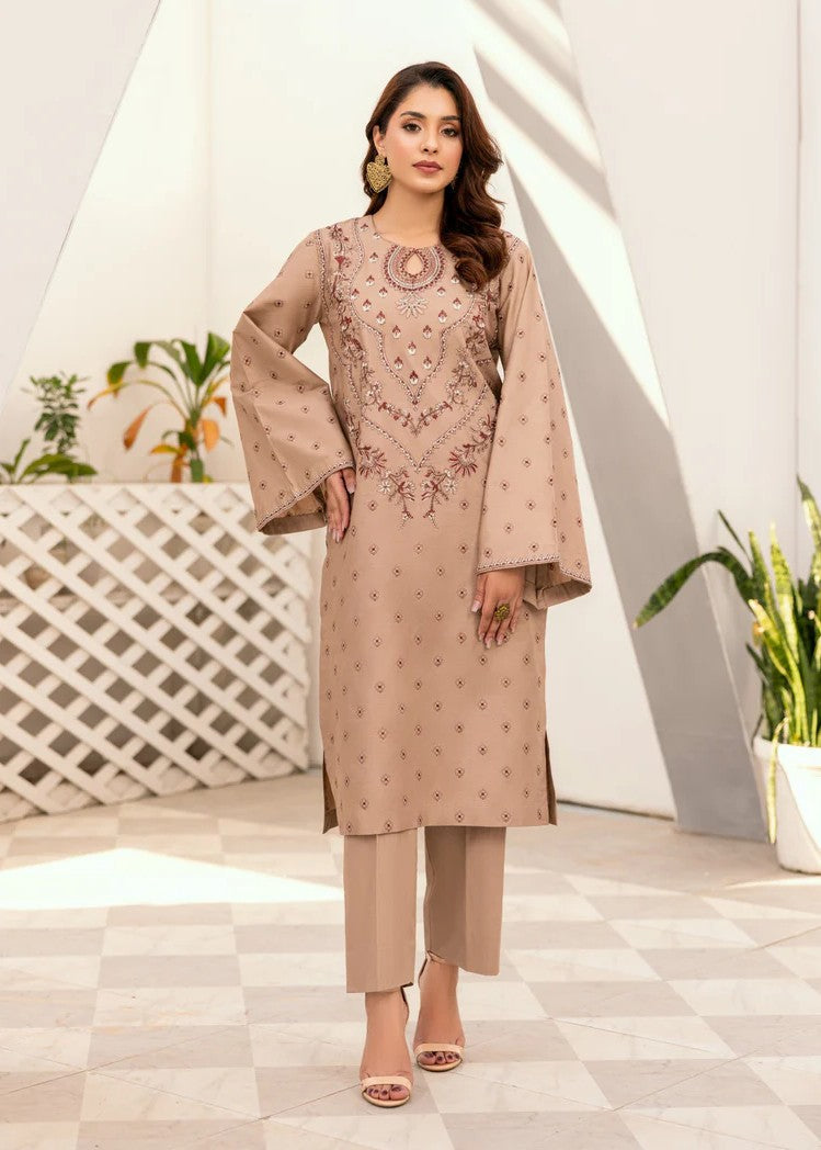 poplin Kurta Set in Brown