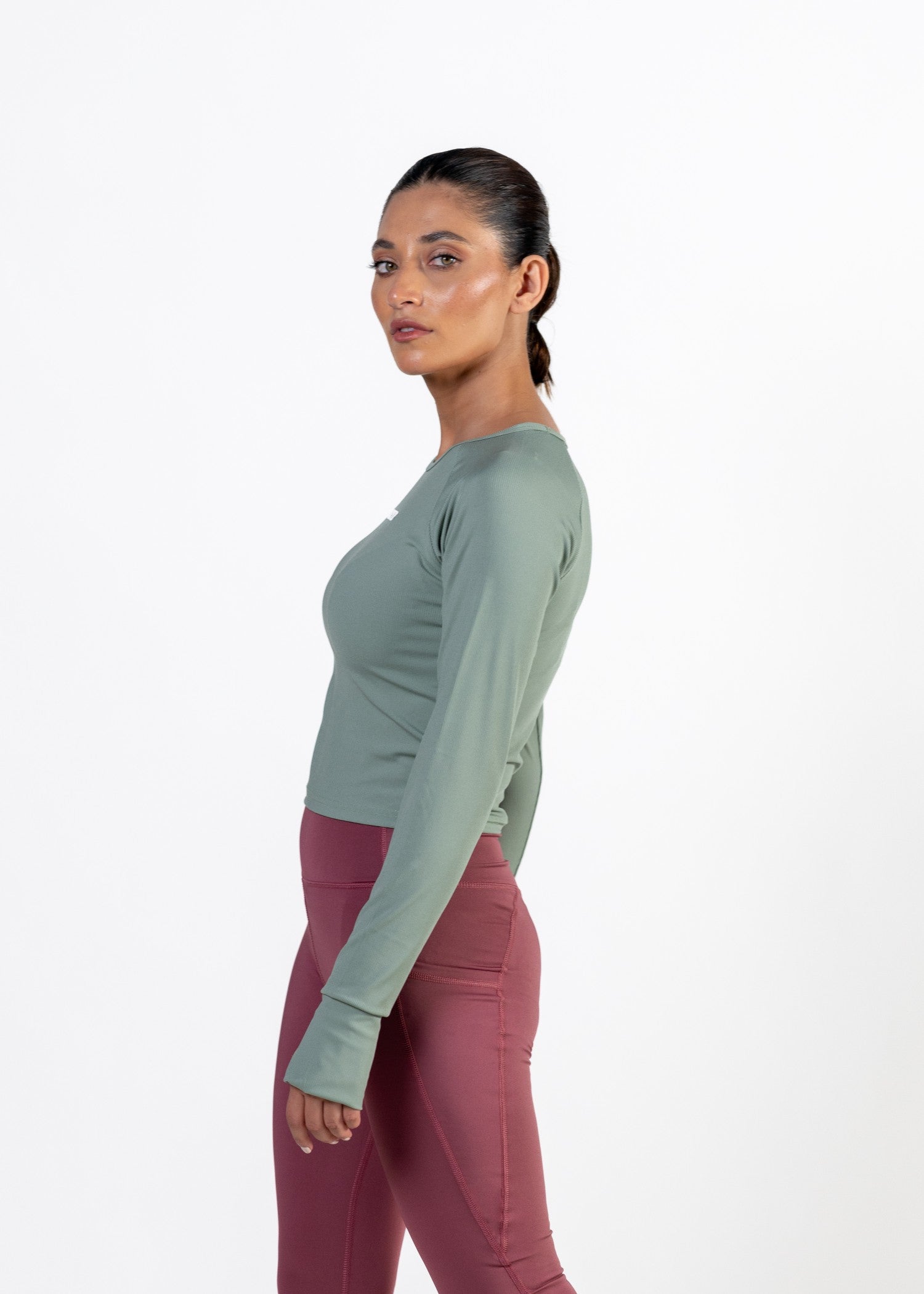 polyester nylon T Shirt in Mint green