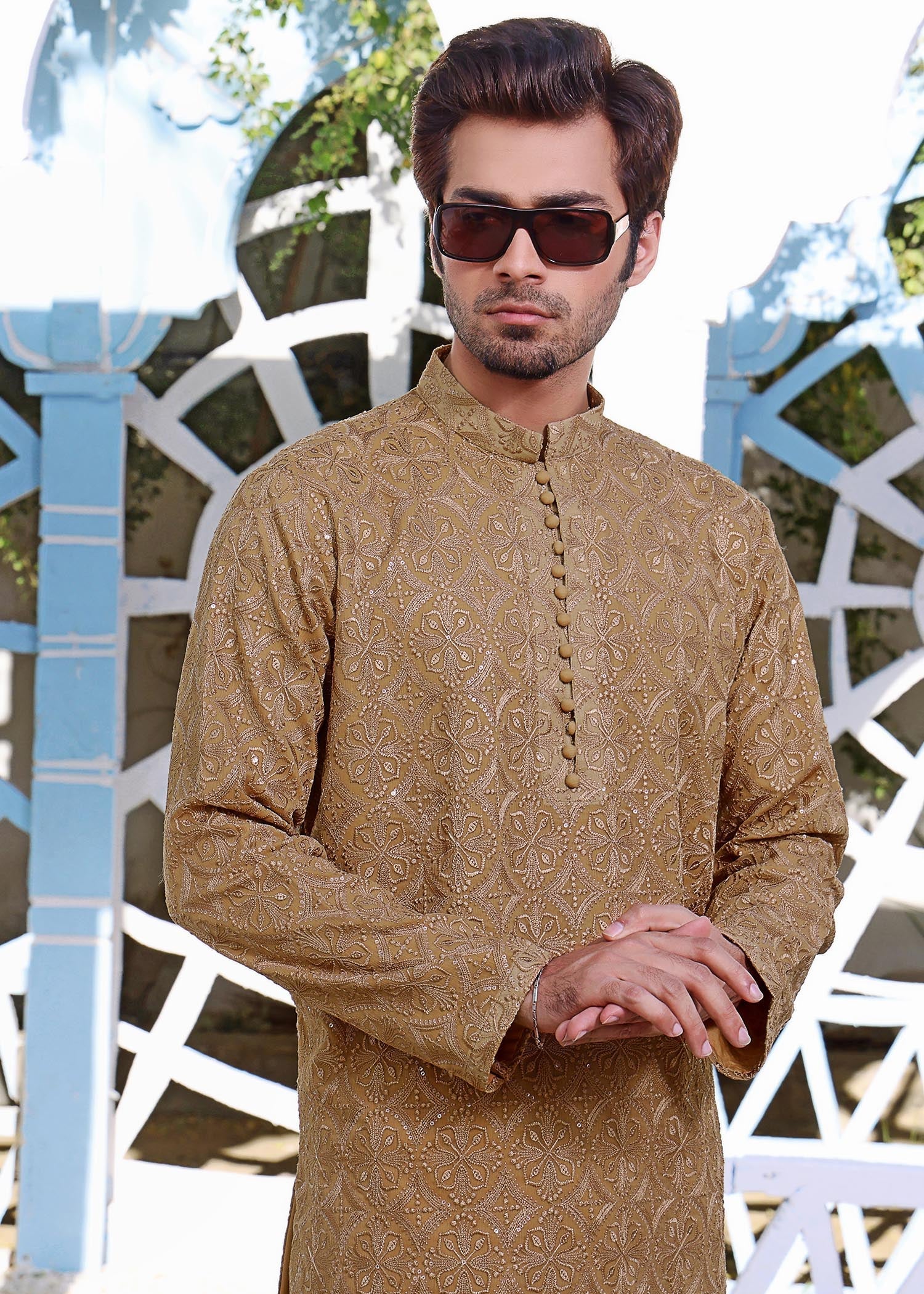 masuri Kurta Set in Brown