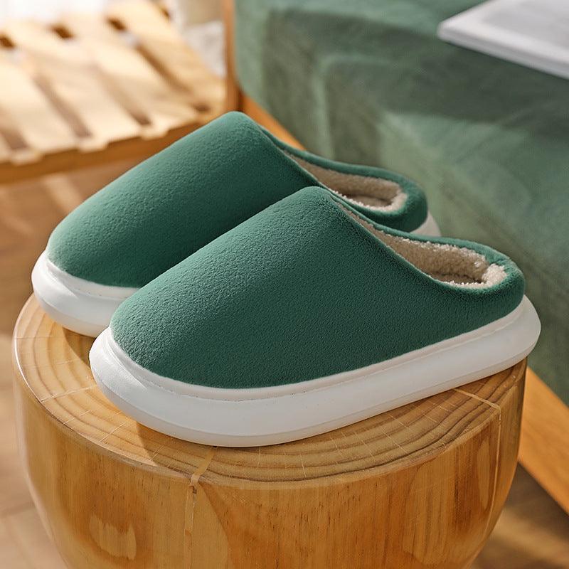 Couples Home Warm Plush Step-on Slippers
