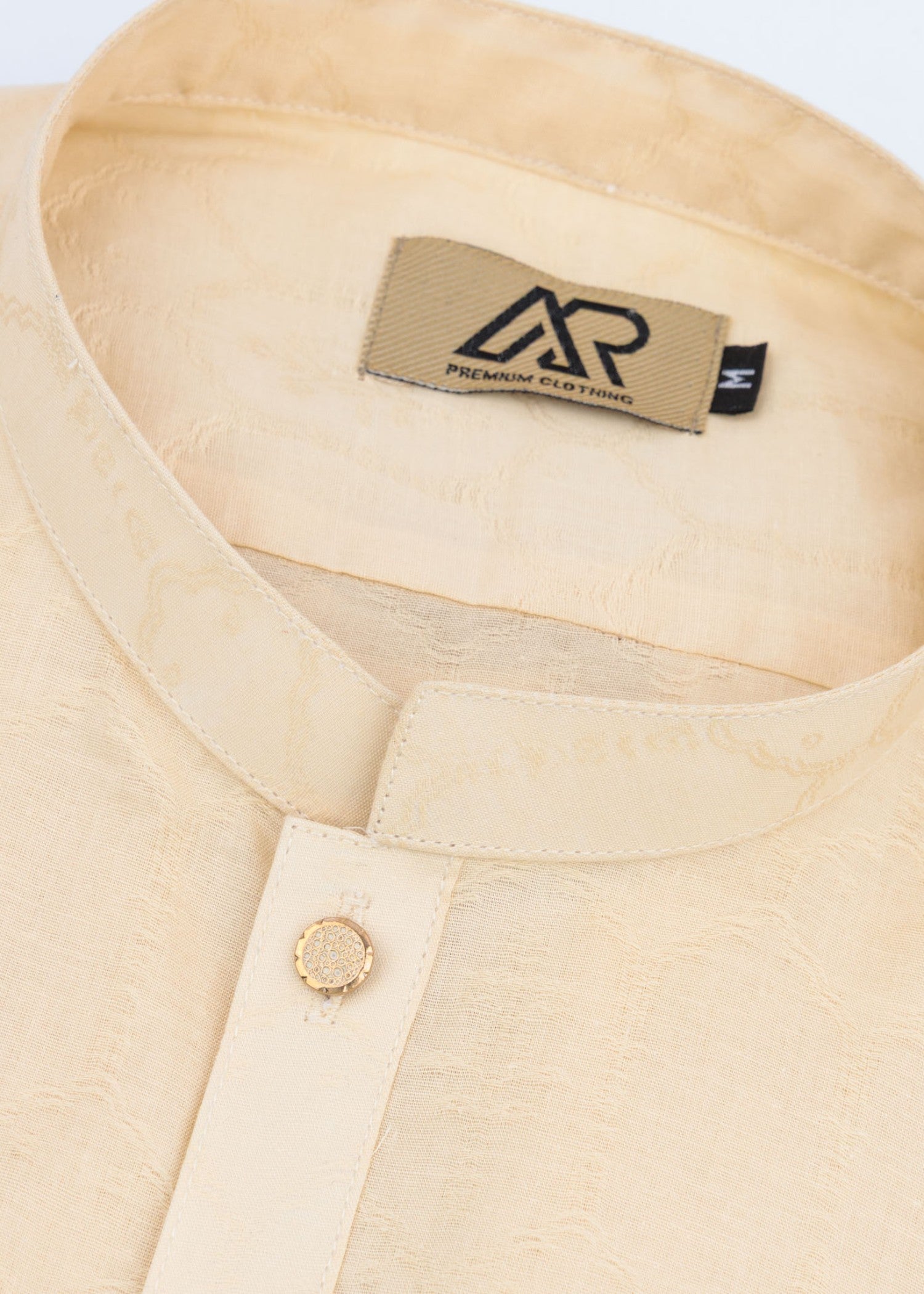 cotton jacquard Kurta in Cream