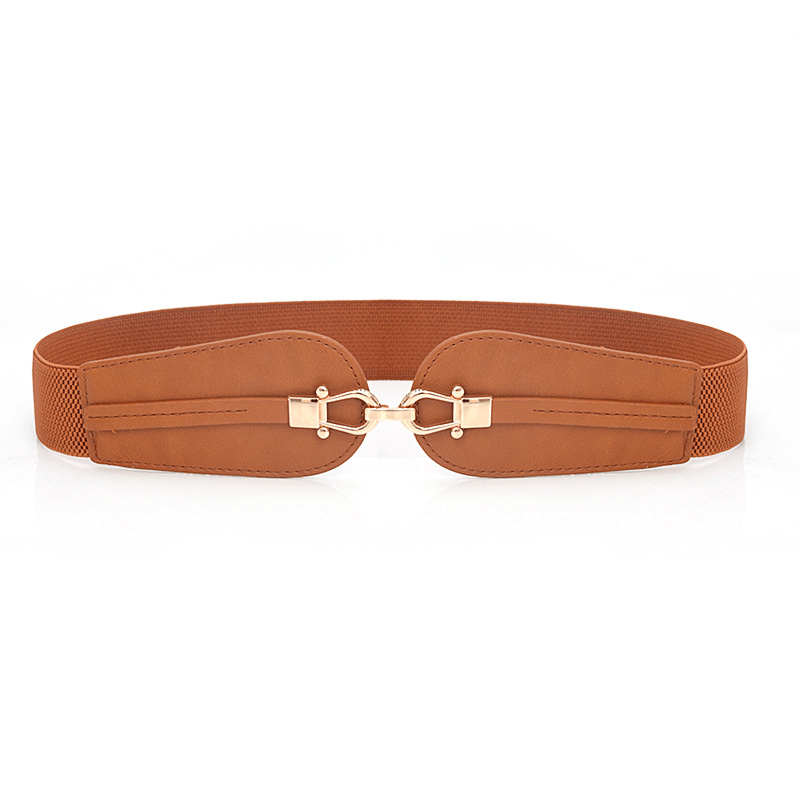 Women'S Elastic Waistband Fashion Stretch Wide Belt