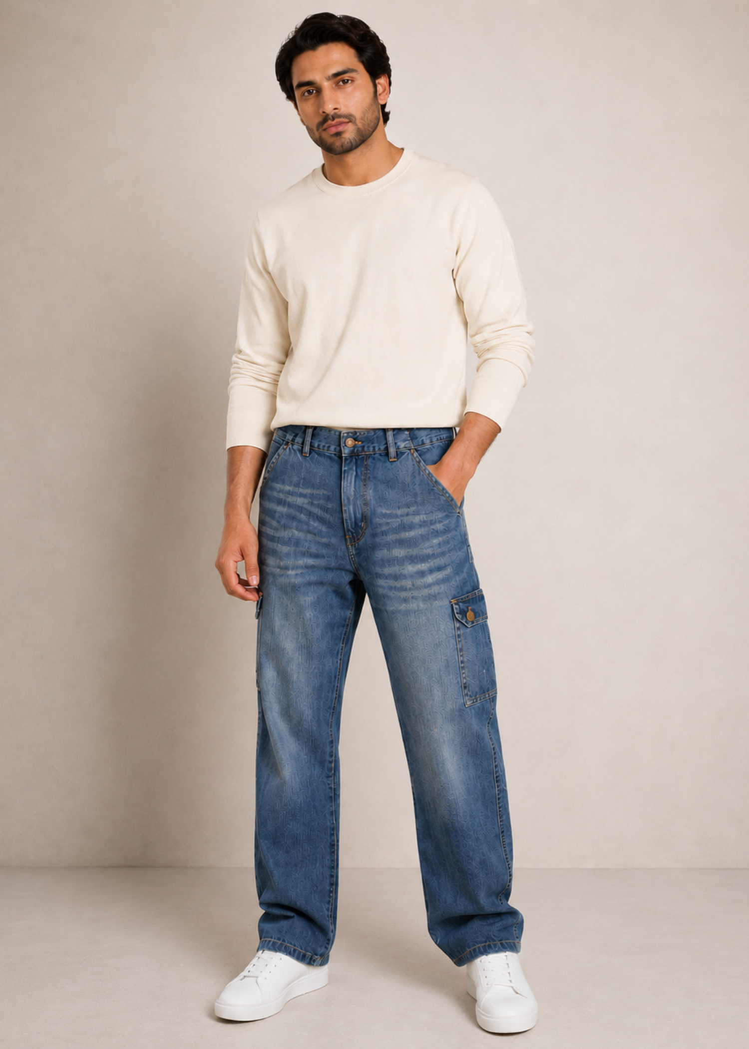 denim Jeans in Steel blue