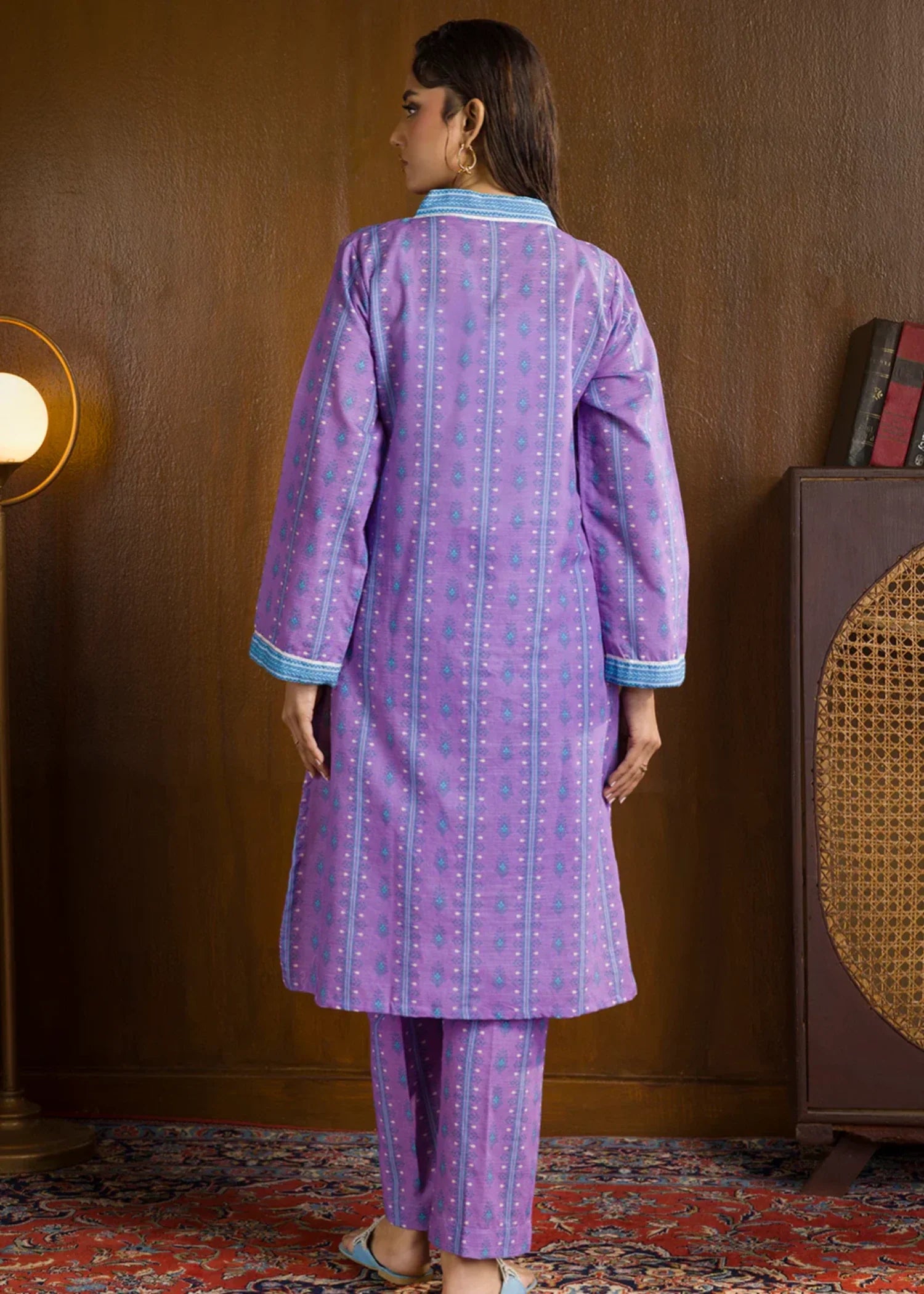 khaddar Co Ord Sets in Purple