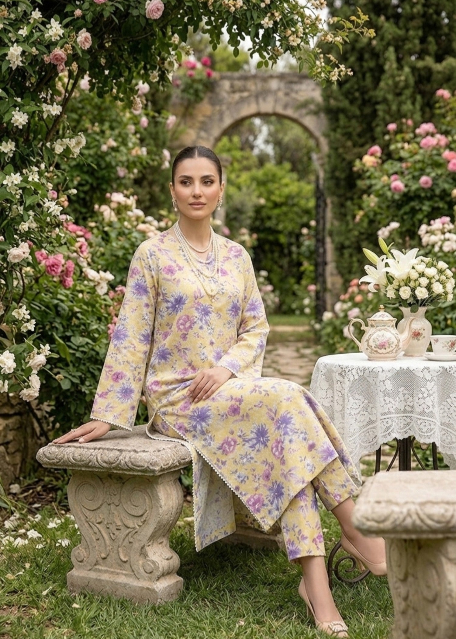lawn Co Ord Sets in Buttercream