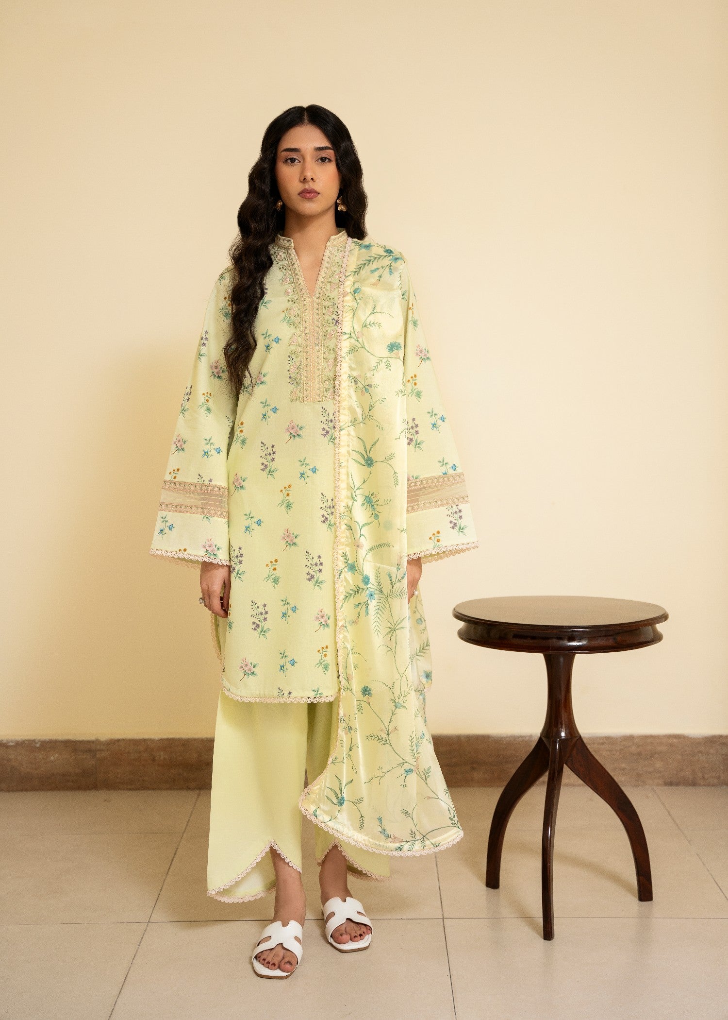 pure cotton Unstitched in Lemonade