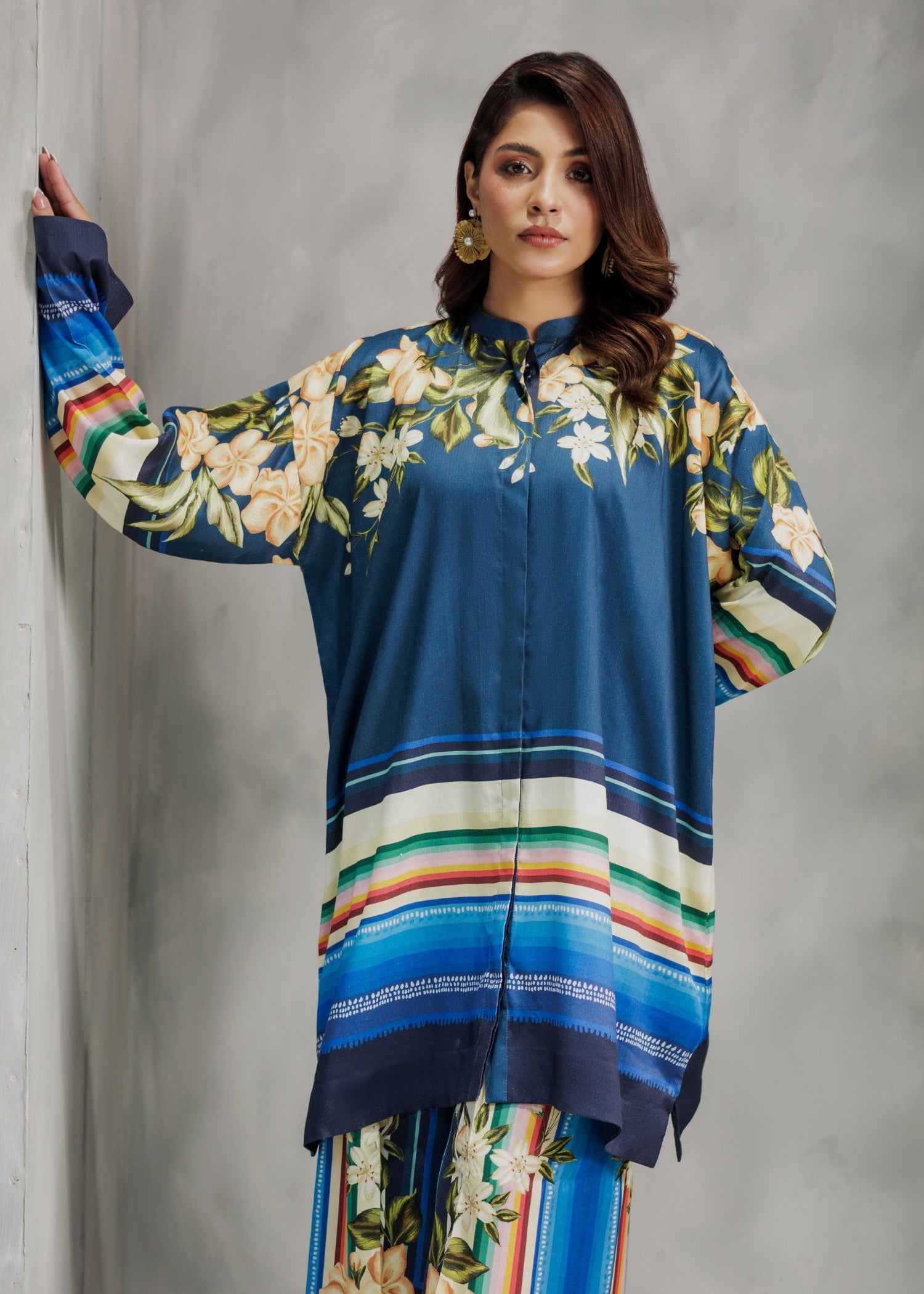 viscose Co ord Sets in Navy blue