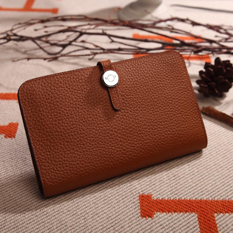 Long handbag leather passport bag