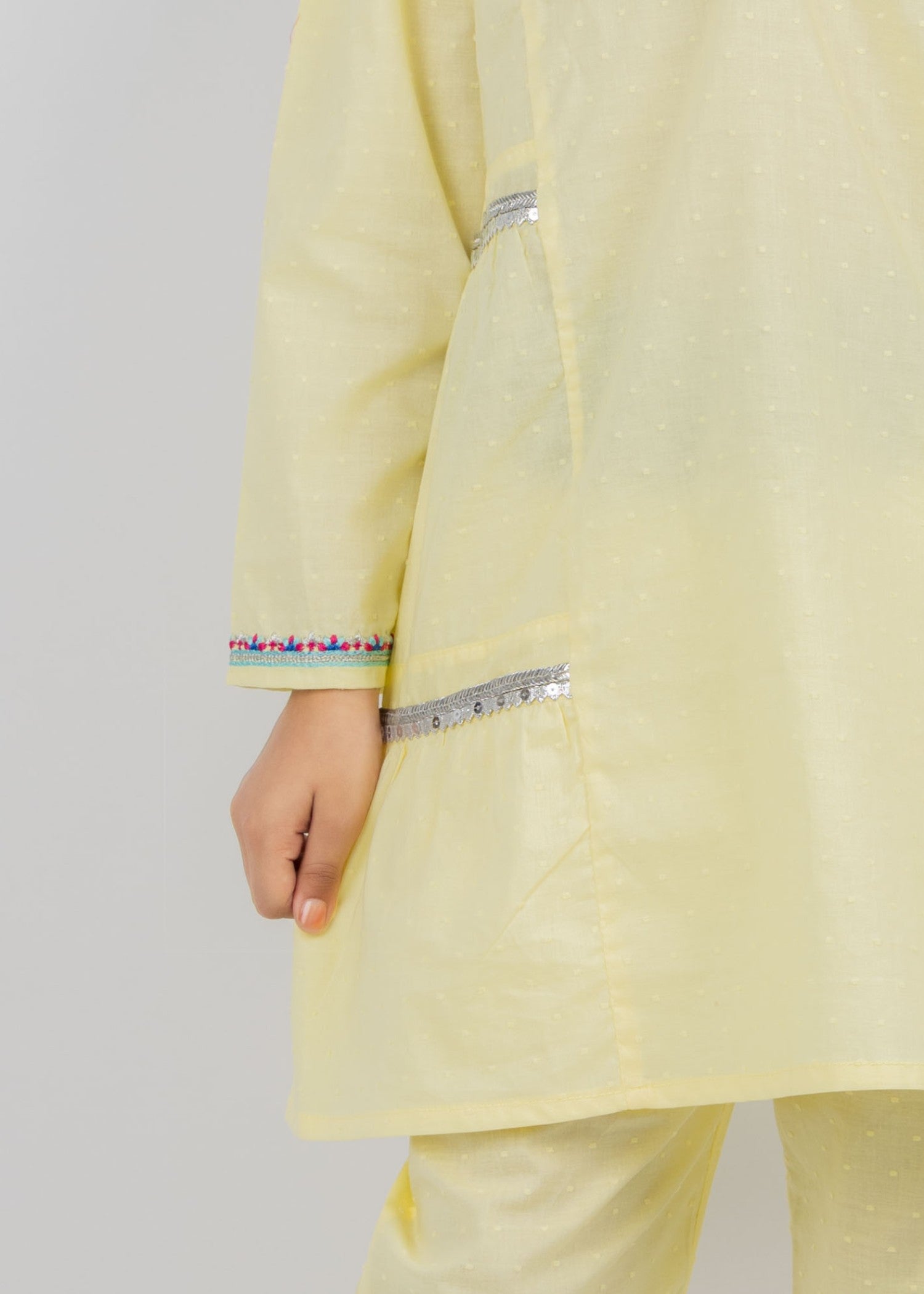 cotton Short Frock in Yellow