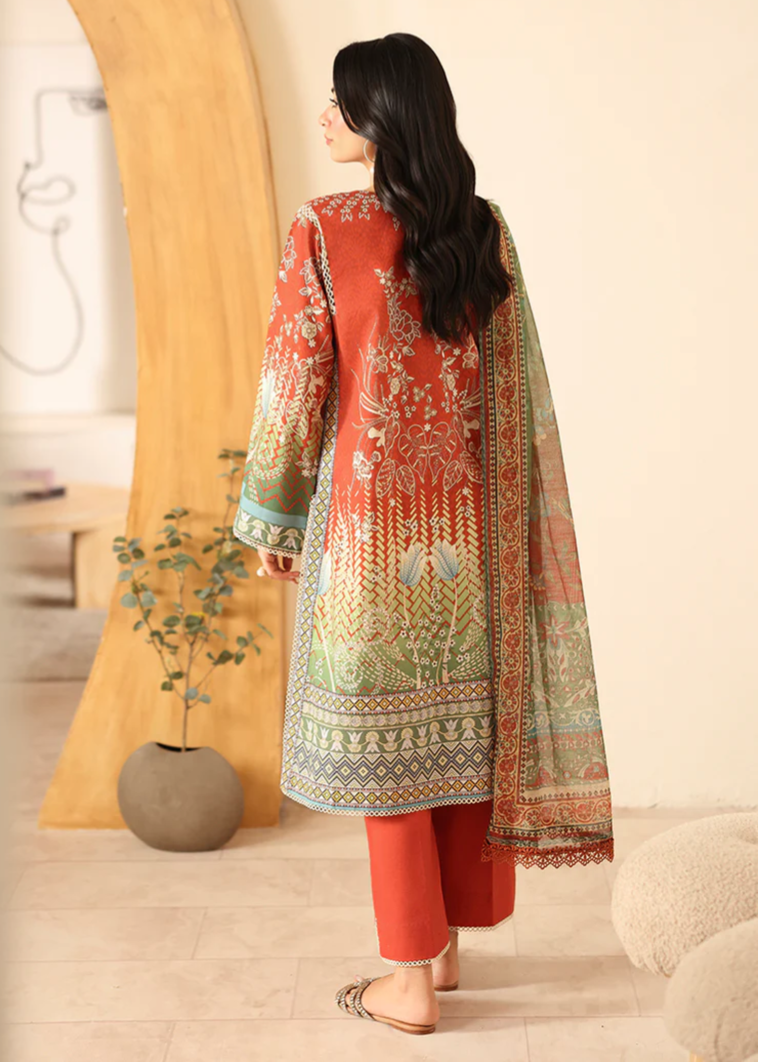 cambric Unstitched in Sunset orange